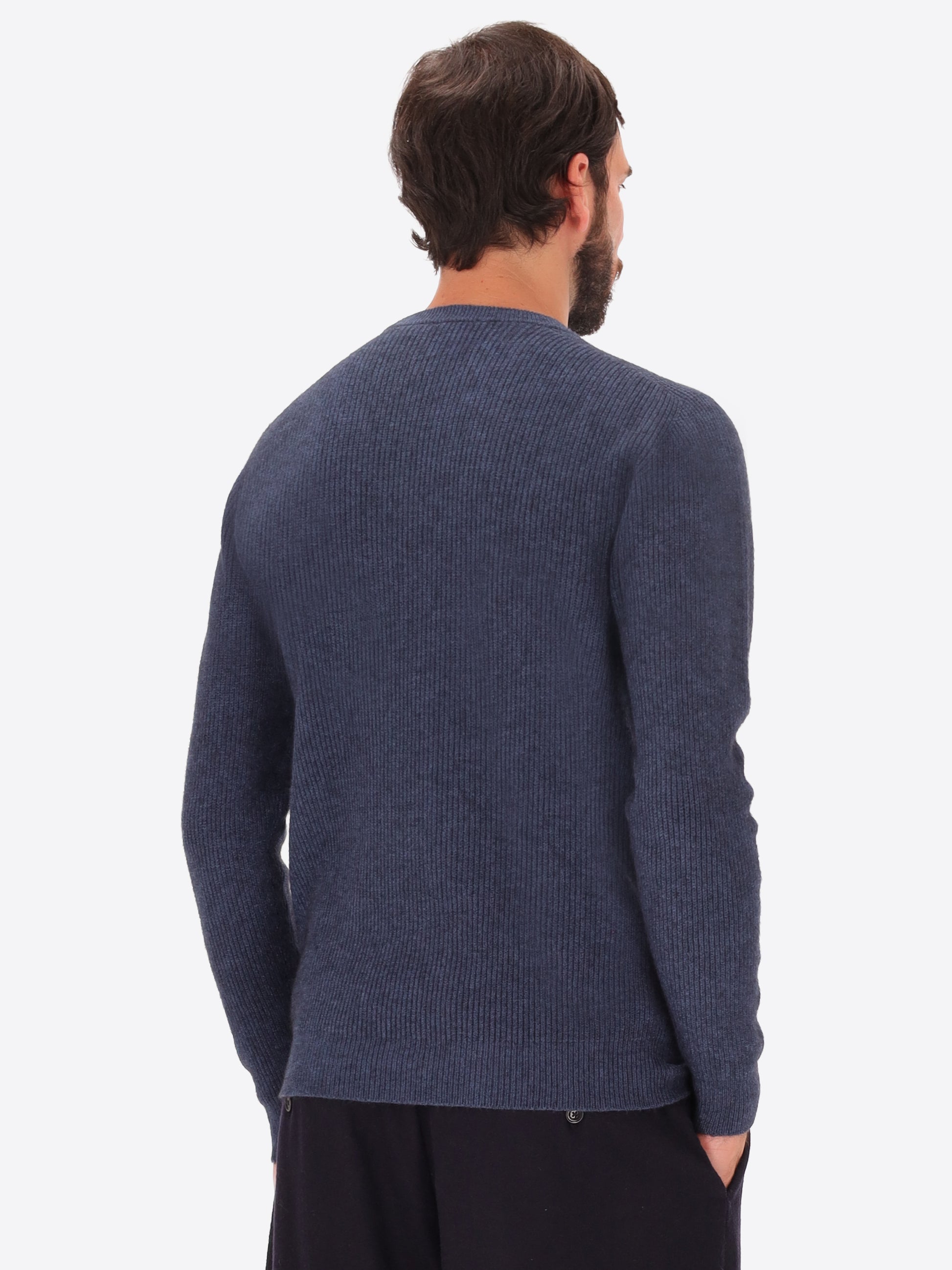 Maglia London Girocollo A Coste In Misto Viscosa