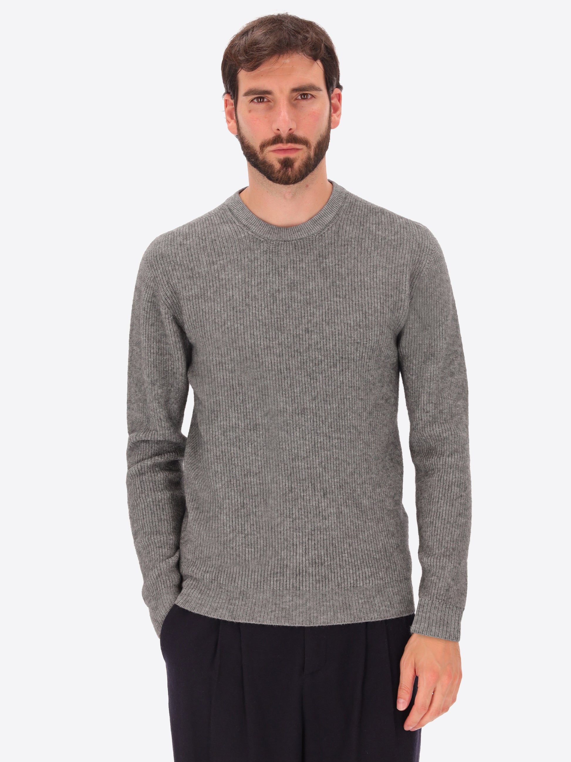 Maglia London Girocollo A Coste In Misto Viscosa