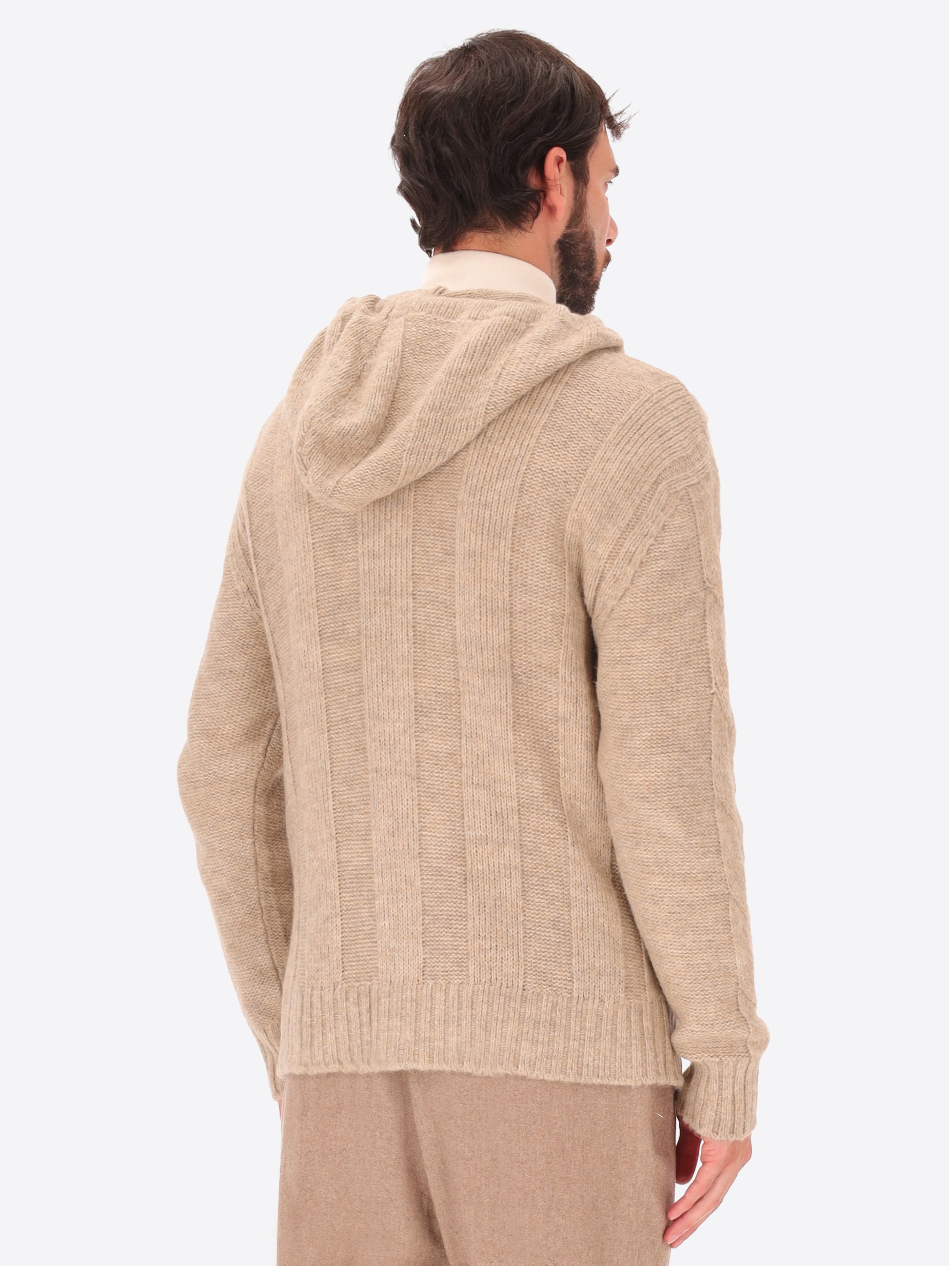 Kapuzenstrickpullover Mit Geflochtenem Muster Minton