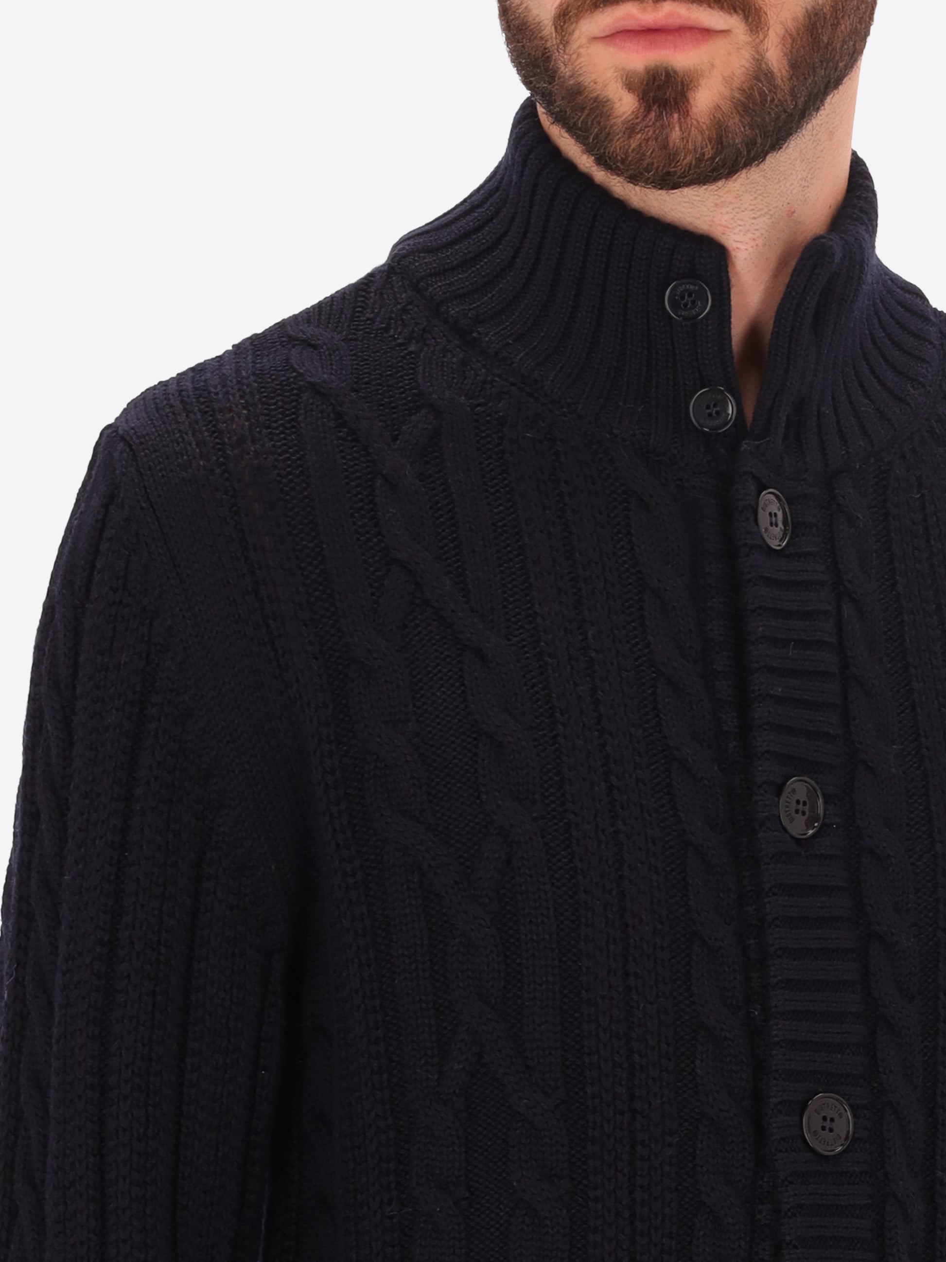 English Ribbed Knit Cardigan Rand