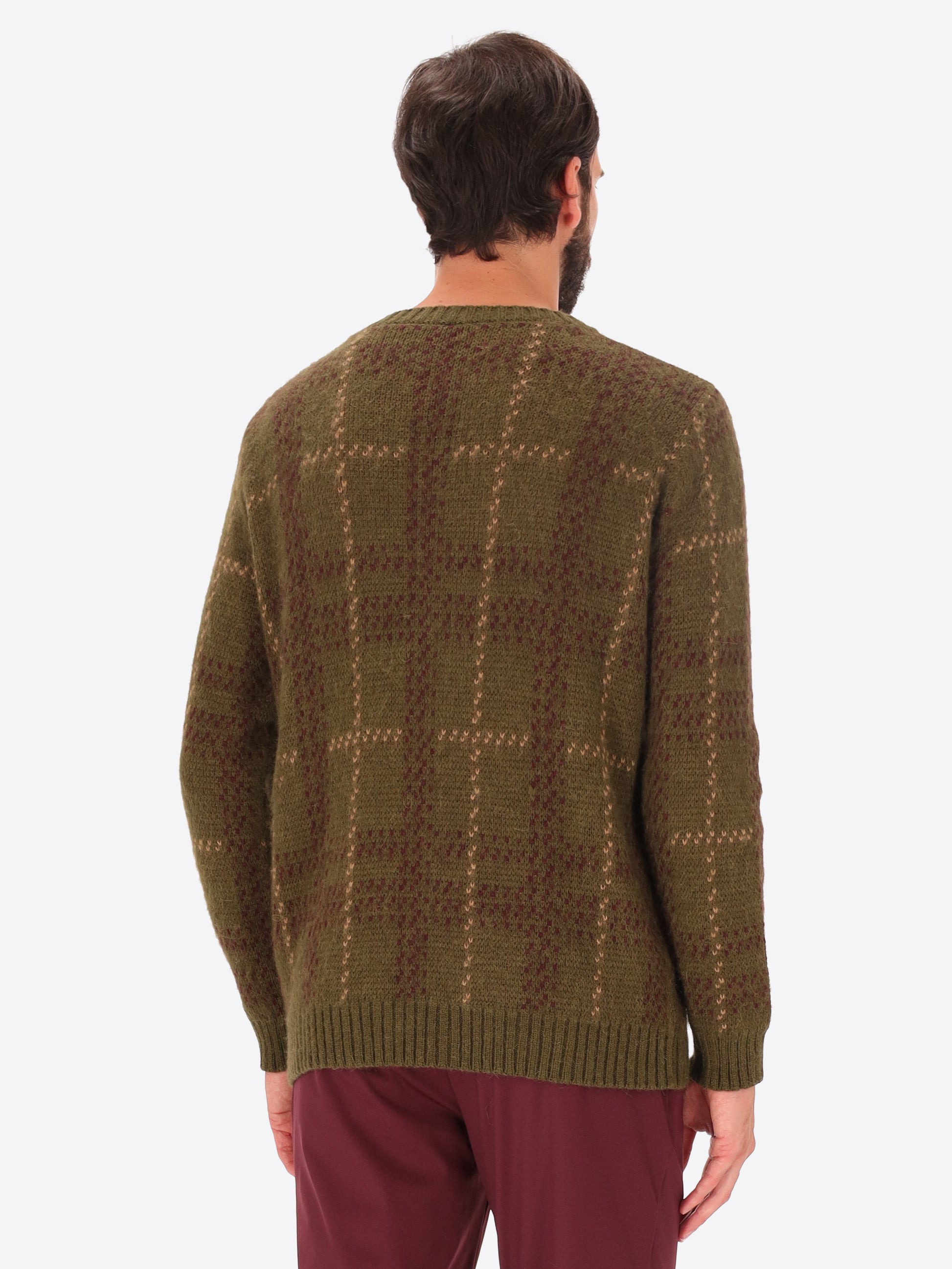 Stoke Jacquard-Rundhalspullover aus Wolle-Alpaka-Mischgarn