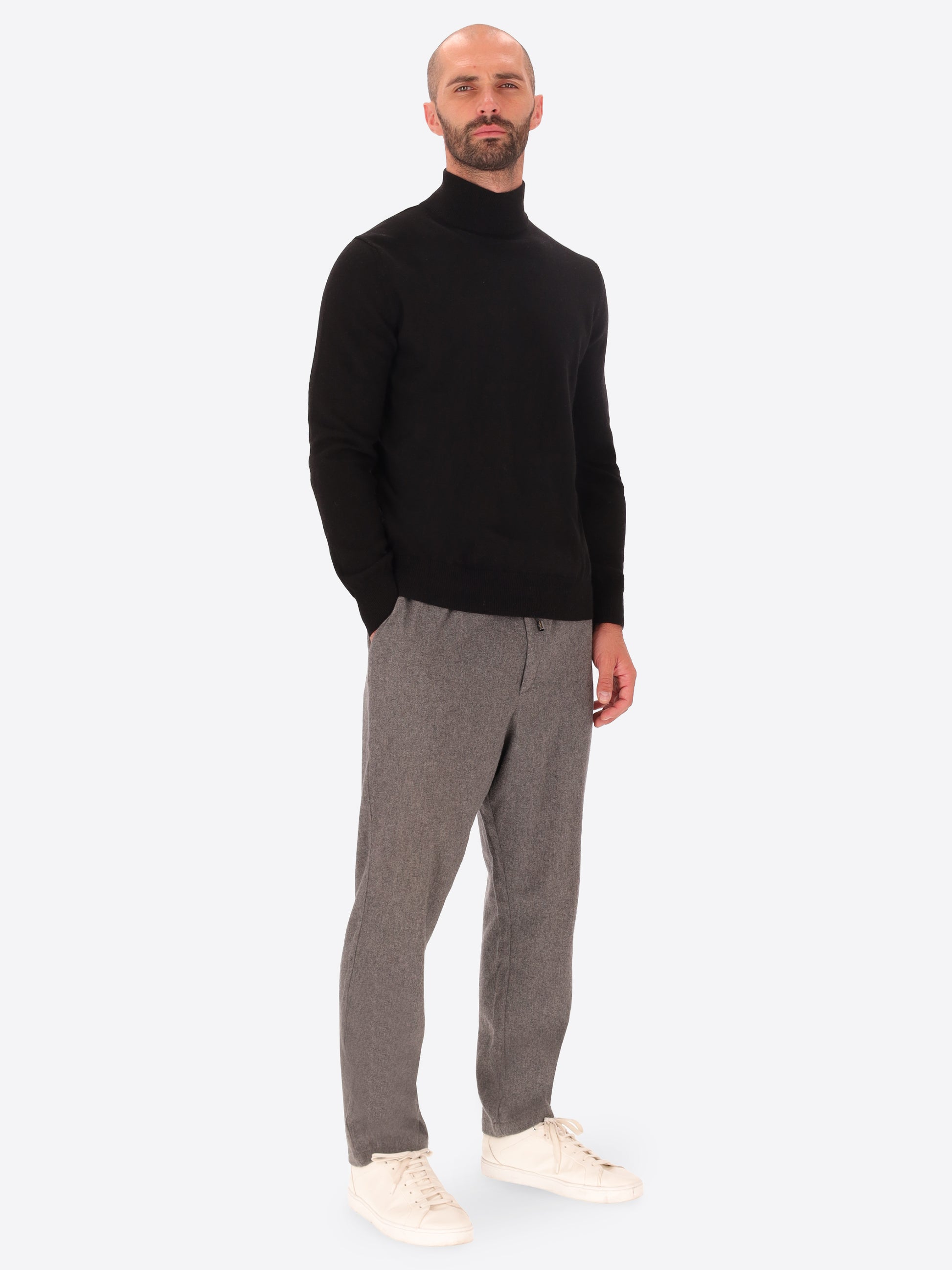 Maglia Pietro Girocollo in Misto Lana e Cashmere