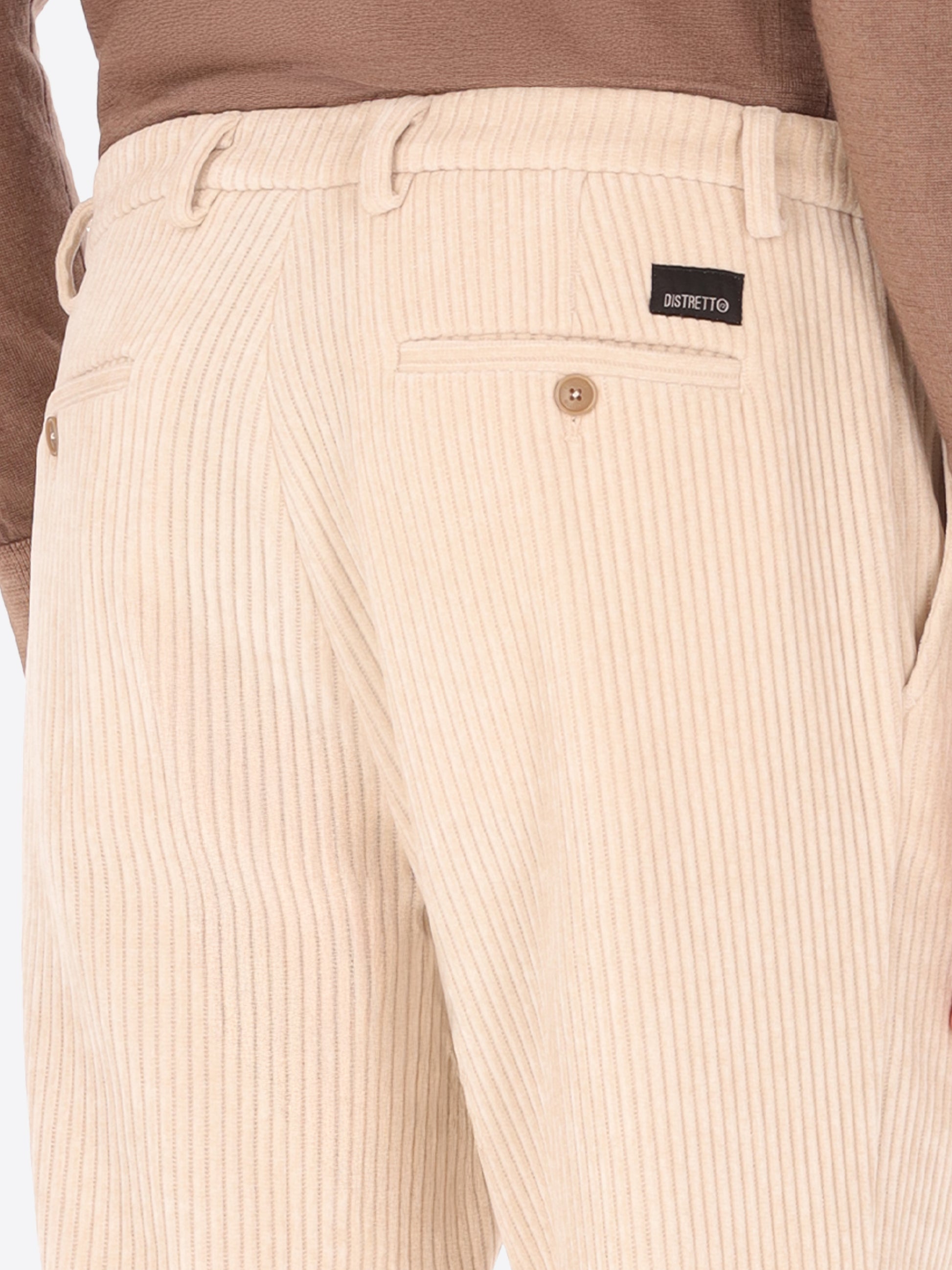 32" Pantalone Rio Torino In Velluto Con Costa Alla Francese