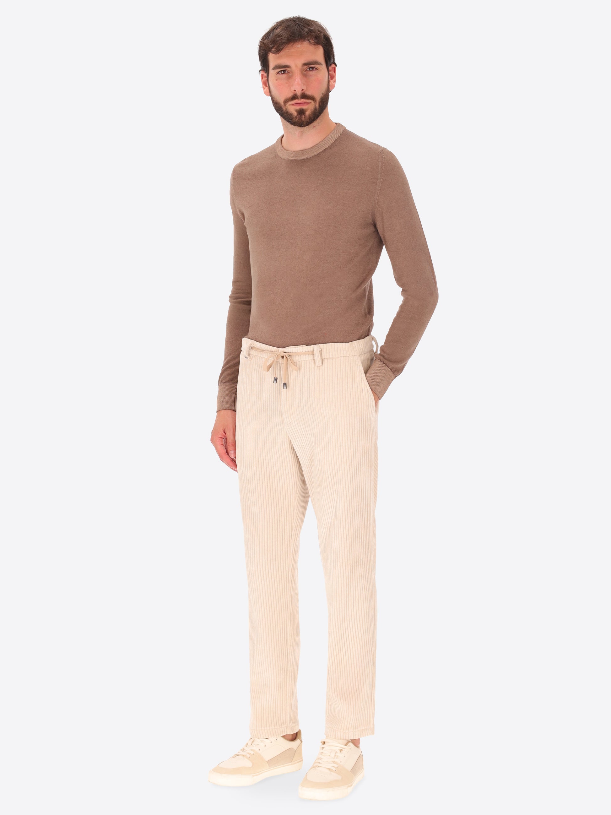 32" Pantalone Rio Torino In Velluto Con Costa Alla Francese