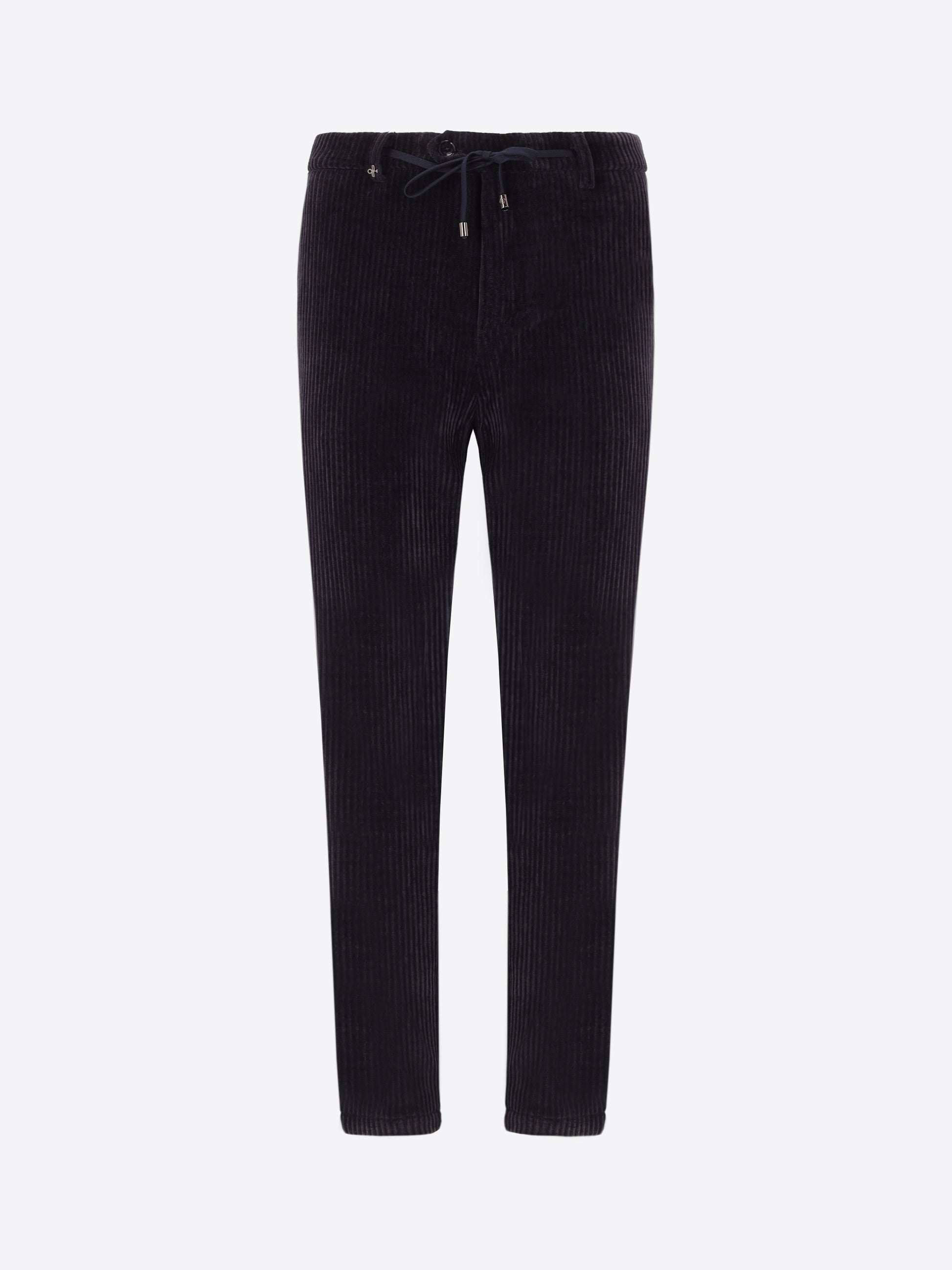 32" Pantalone York Torino In Velluto Con Costa Alla Francese