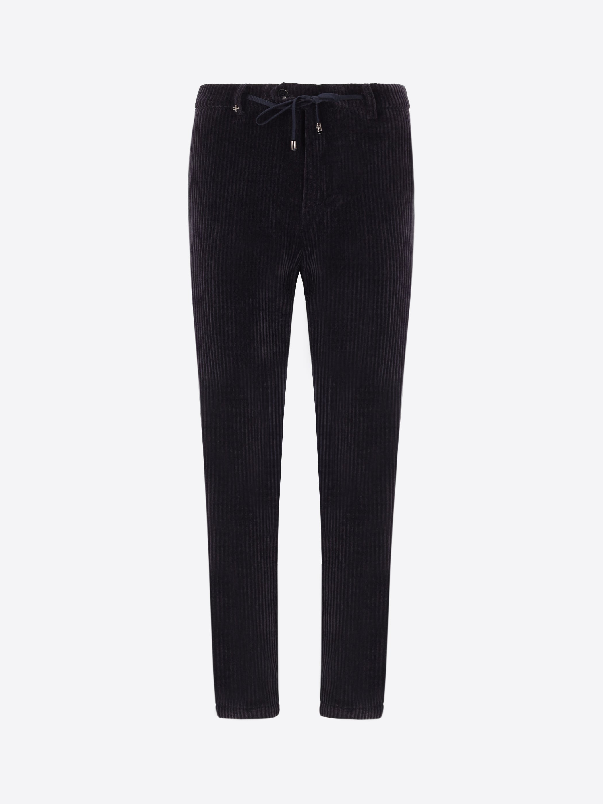 32" Pantalone York Torino In Velluto Con Costa Alla Francese