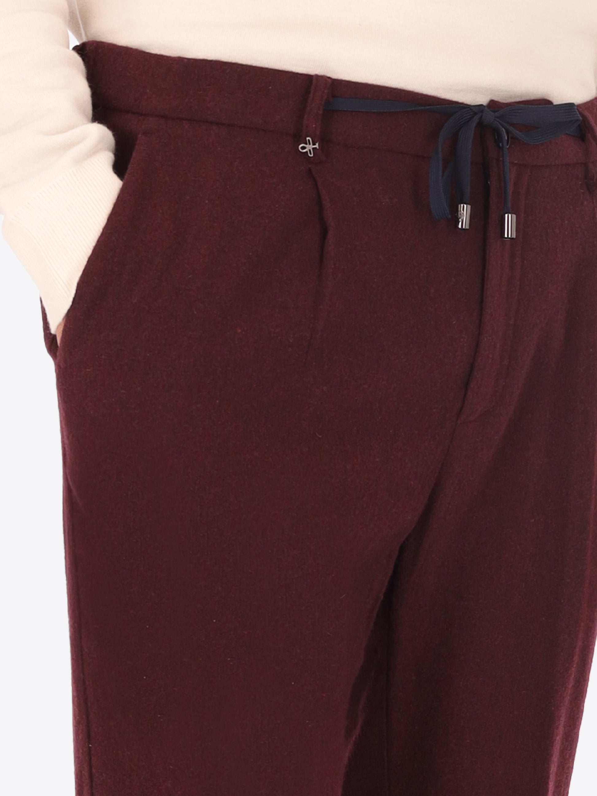 32" Rio Pences Wool Blend Flannel Trousers Castle