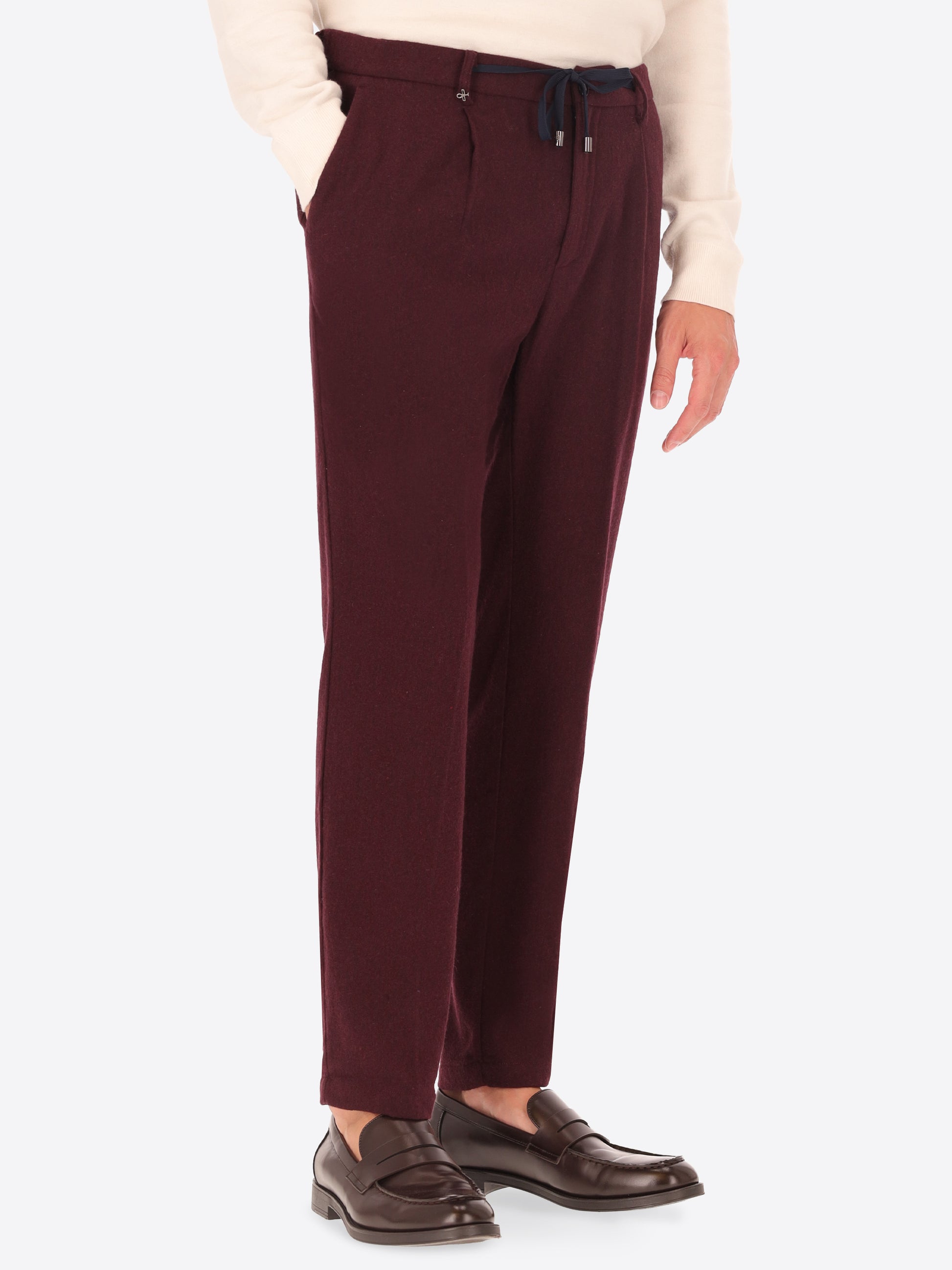 32" Rio Pences Wool Blend Flannel Trousers Castle