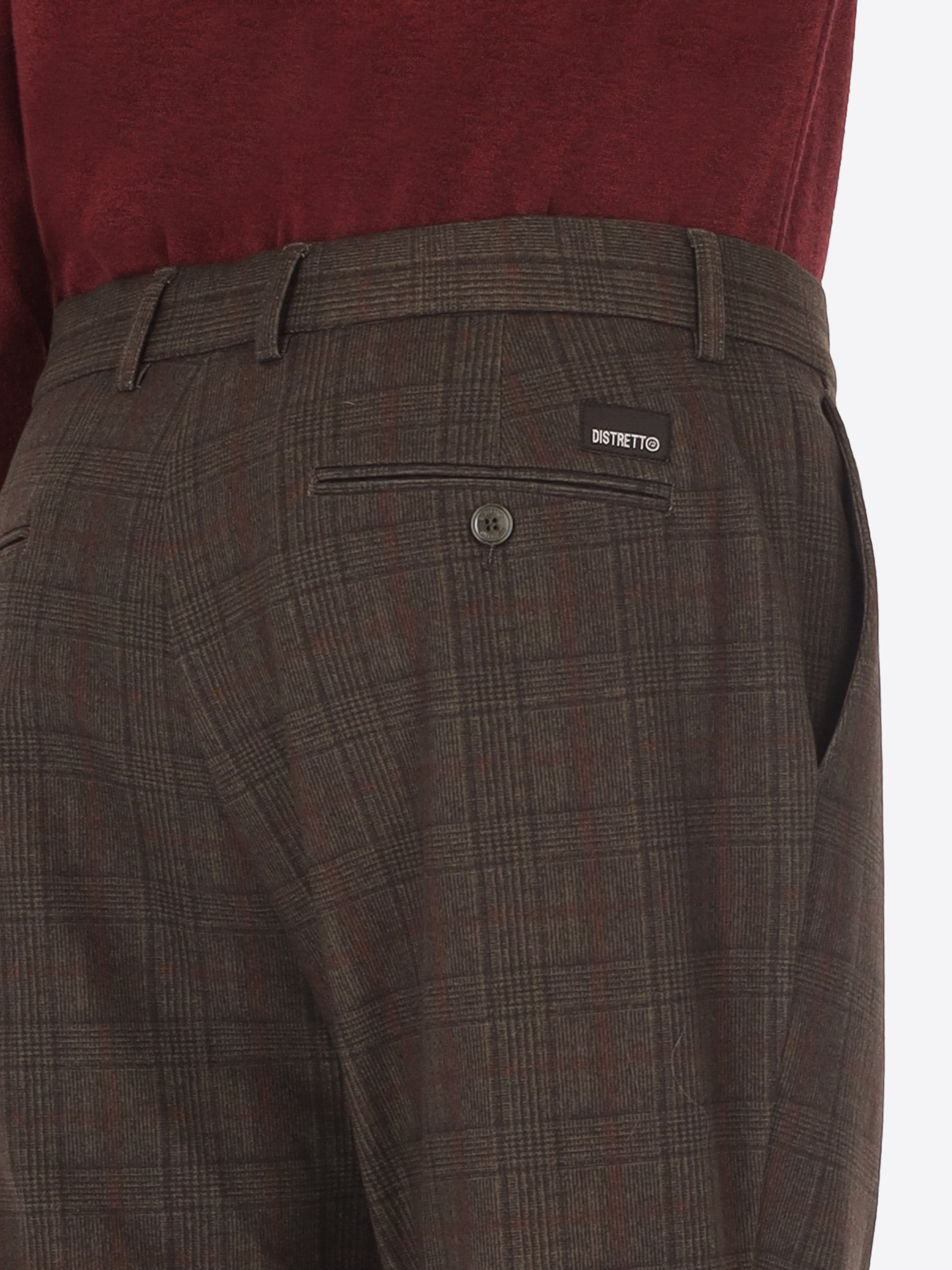 Pantaloni 32" Rio Pences Wells in Jersey Super Comfort Principe di Galles