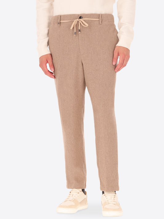 32" Worker Wool Blend Flannel Trousers Castle