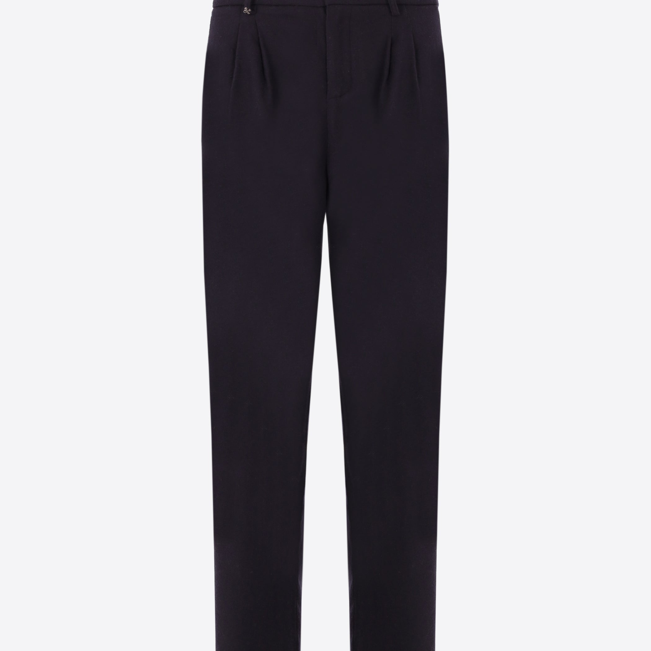 32" Lond Mélange Wool Blend Flannel Trousers Castle