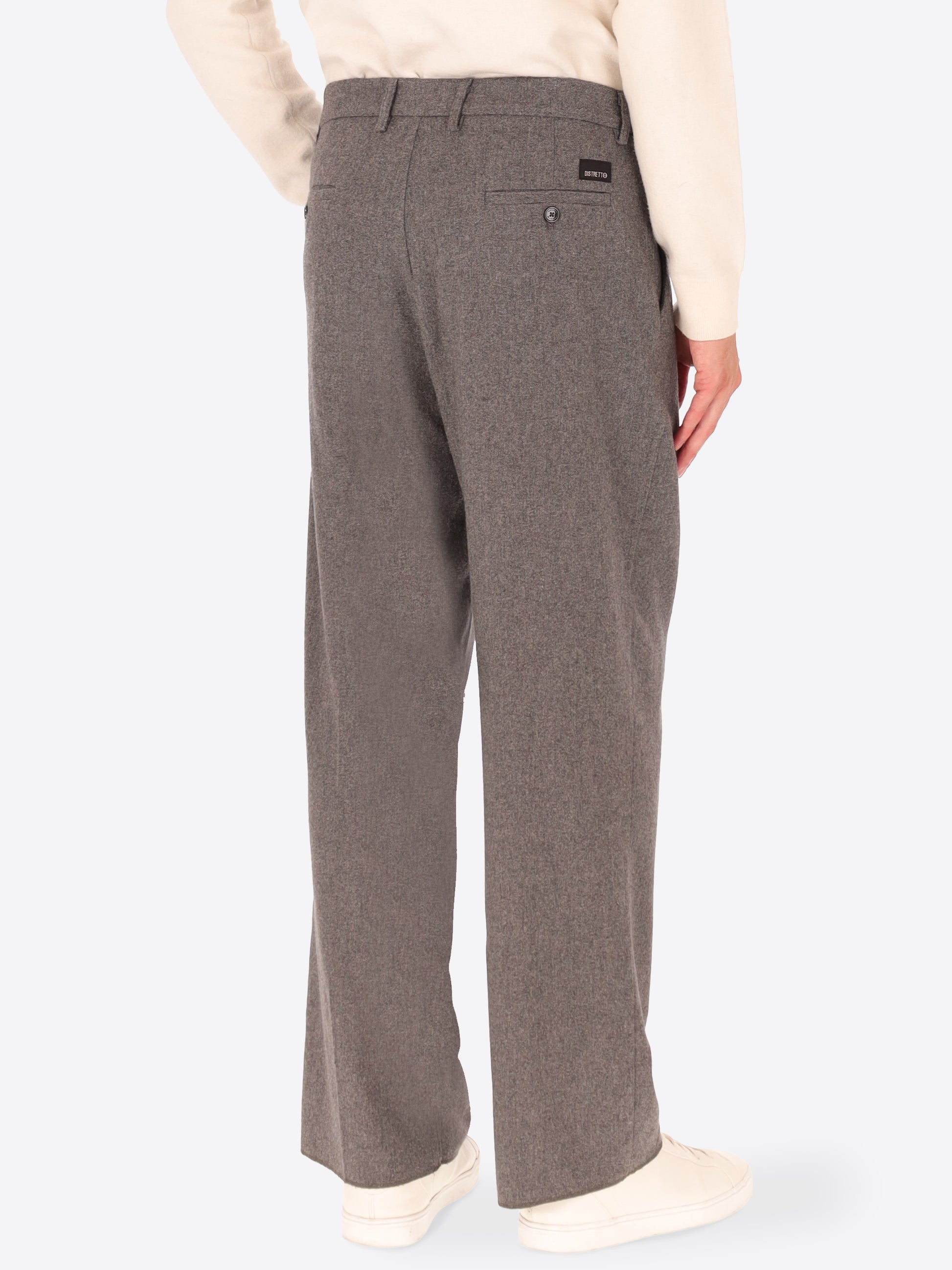 32" Lond Mélange Wool Blend Flannel Trousers Castle