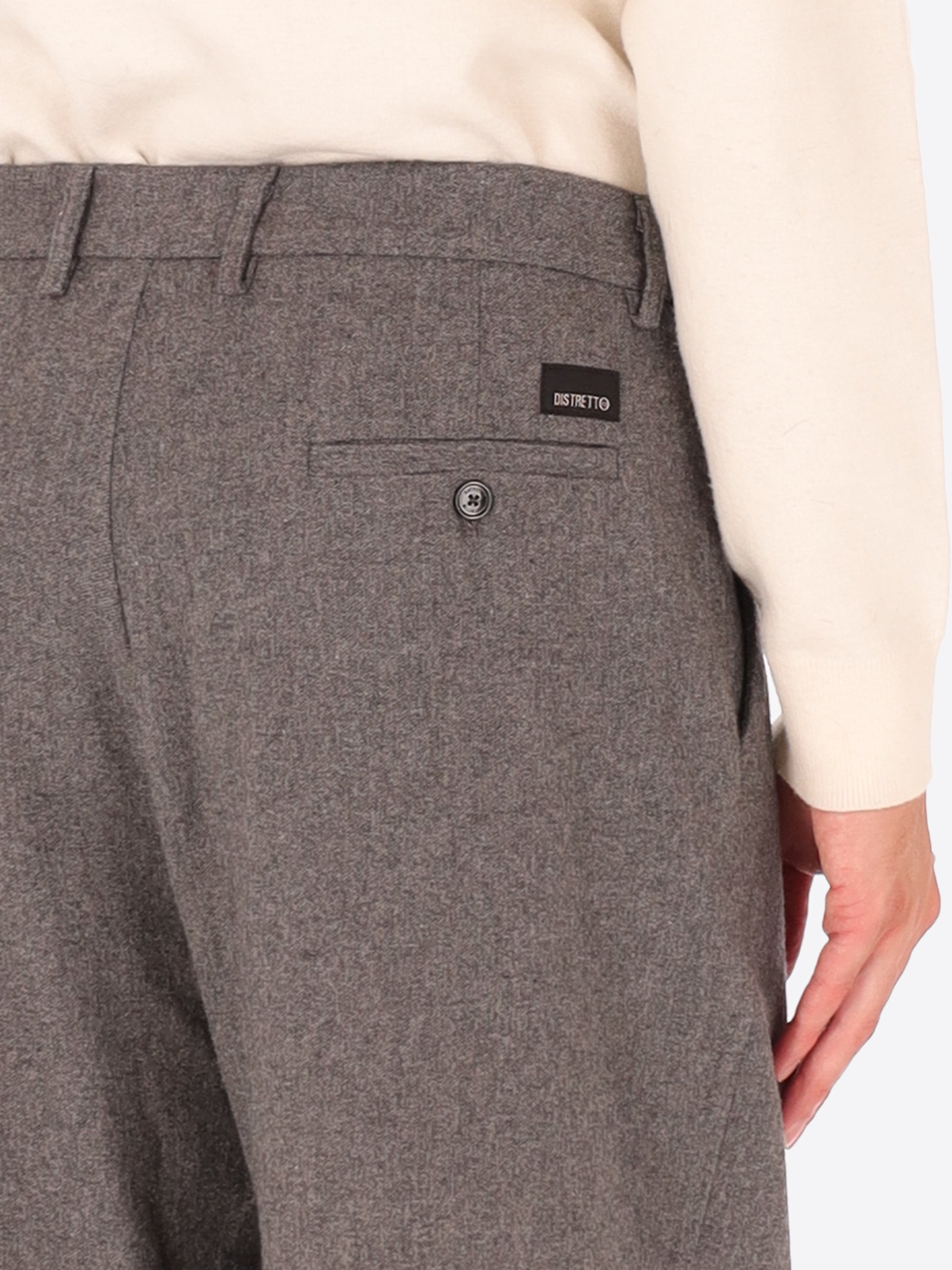 32" Lond Mélange Wool Blend Flannel Trousers Castle