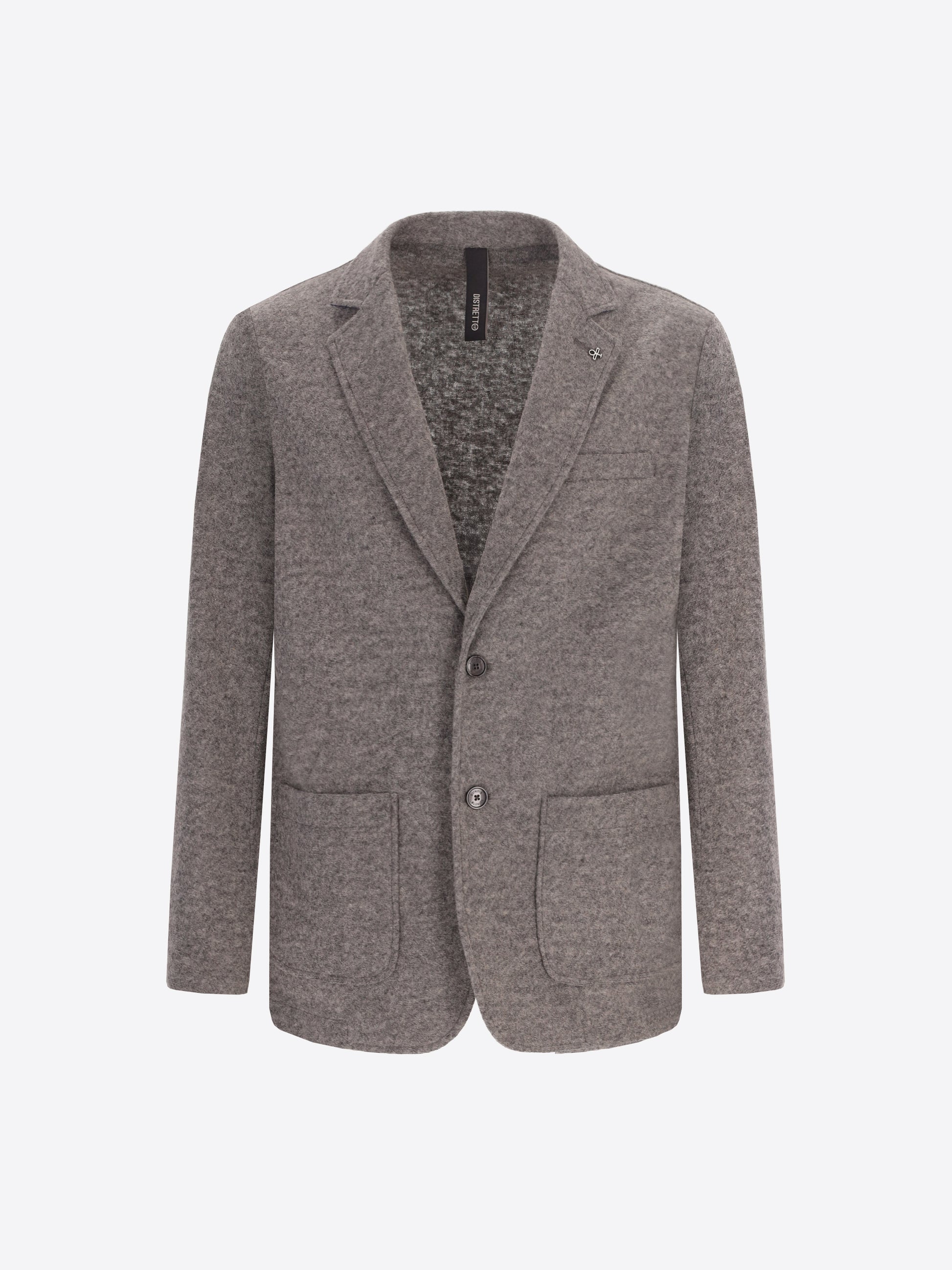 Giacca Isaia In Misto Lana Tinta Unita E Melange