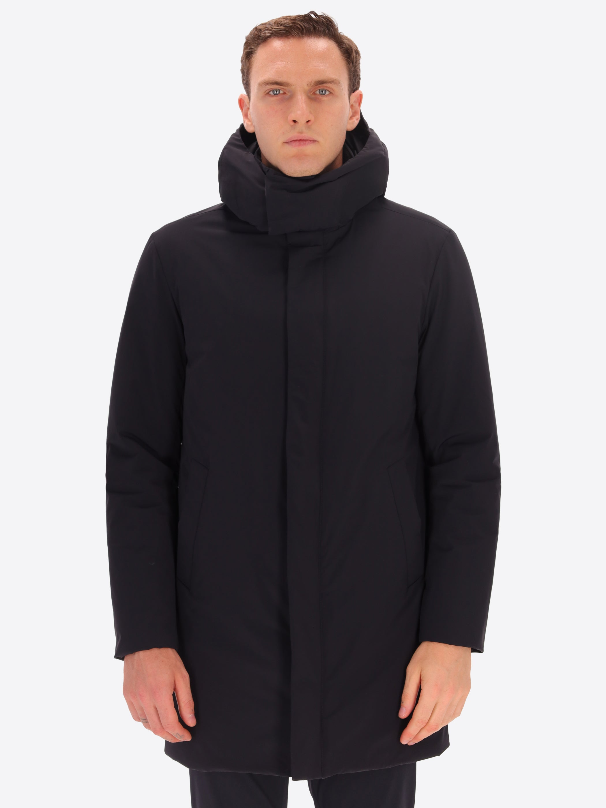 Smooth Puffer Coat Stoccolma with Detachable Hood