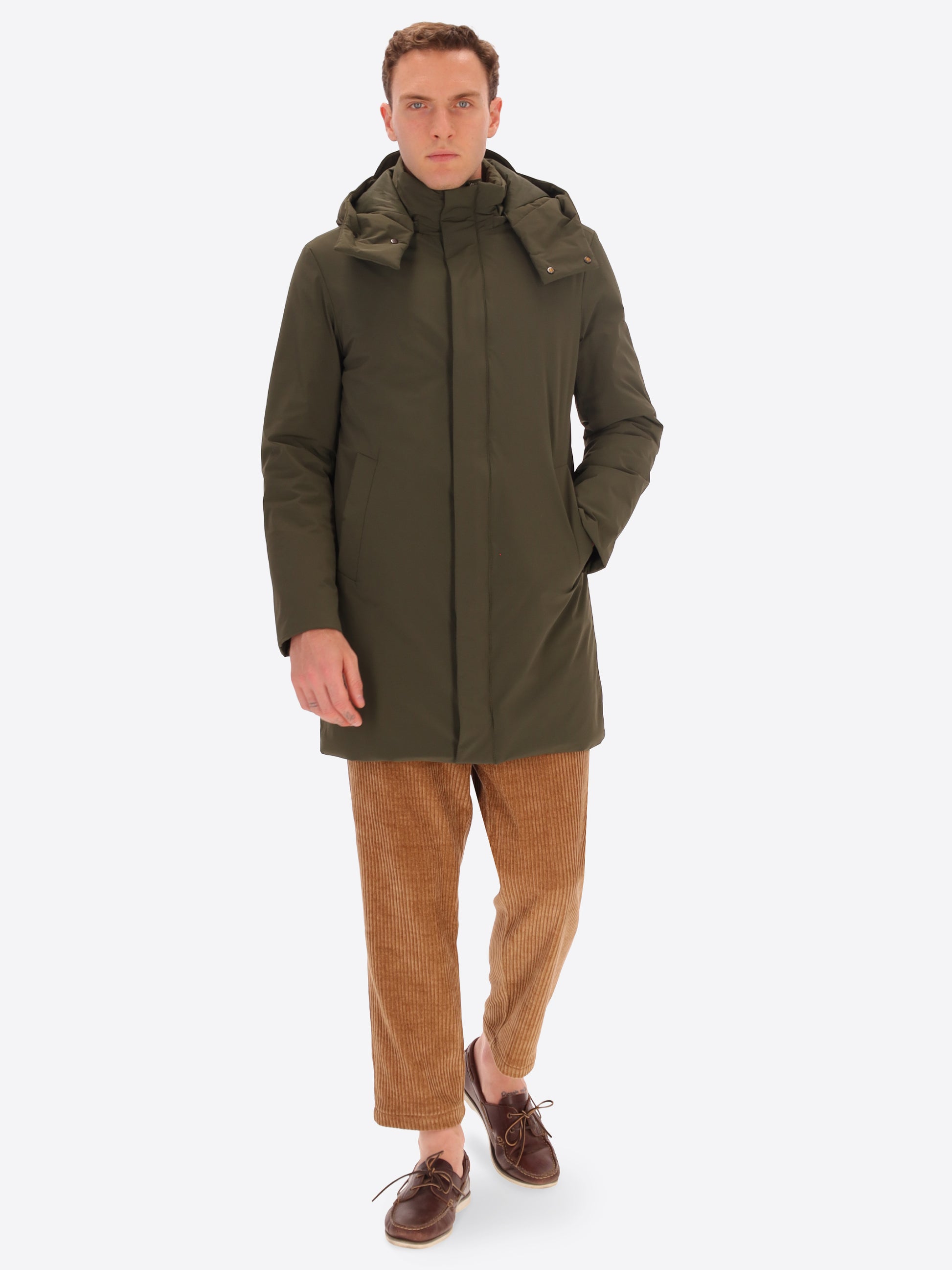 Piumino Liscio Stoccolma con Cappuccio Staccabile