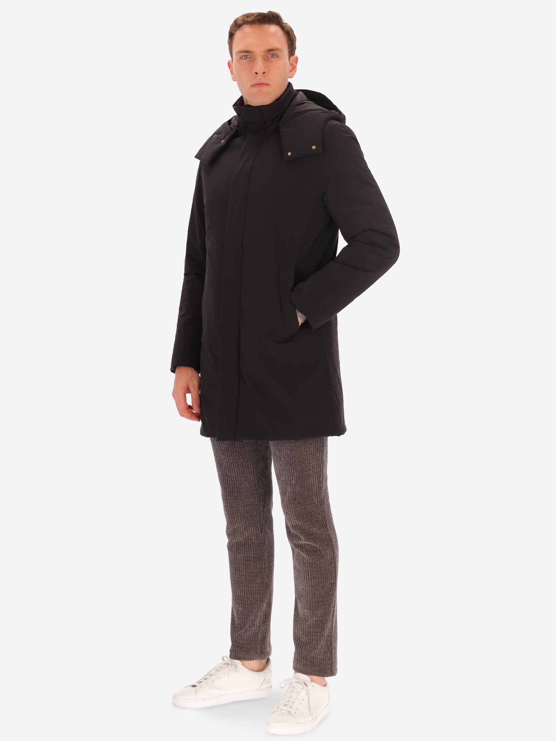 Piumino Liscio Stoccolma con Cappuccio Staccabile