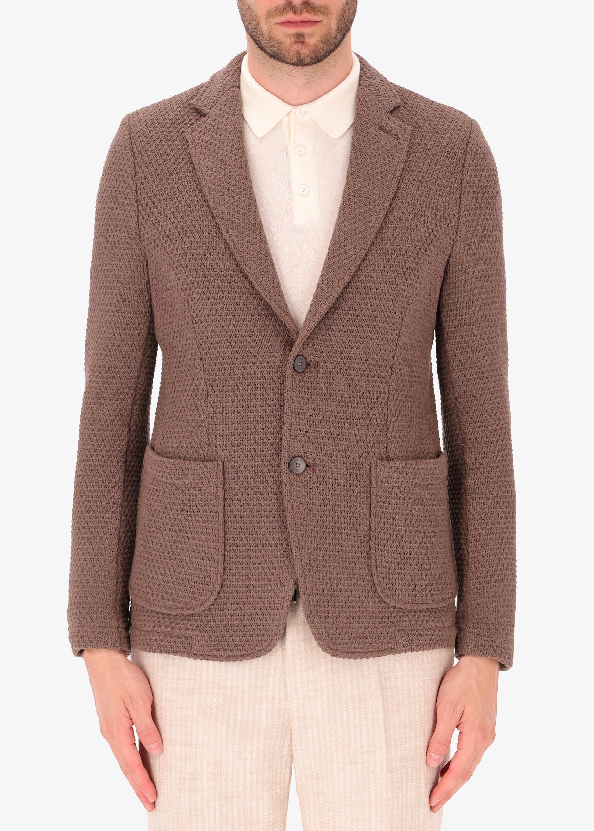 Pit-Jacke aus Baumwollmischstretchstrick