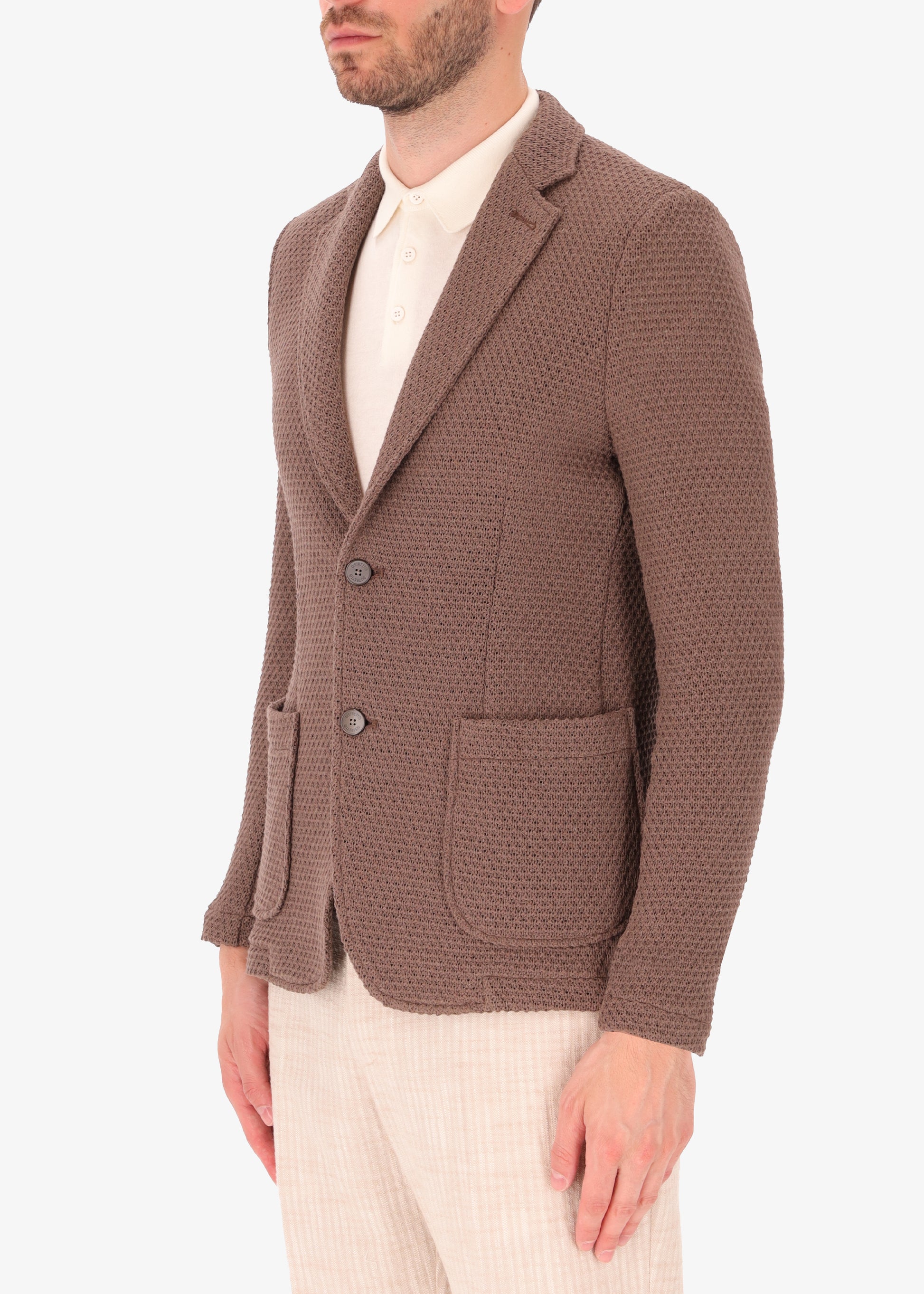 Pit-Jacke aus Baumwollmischstretchstrick