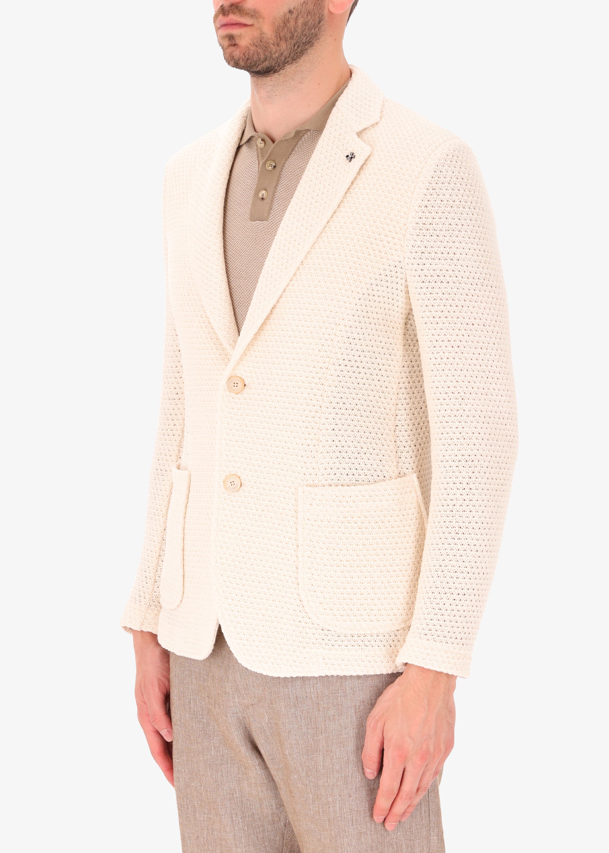 Pit-Jacke aus Baumwollmischstretchstrick