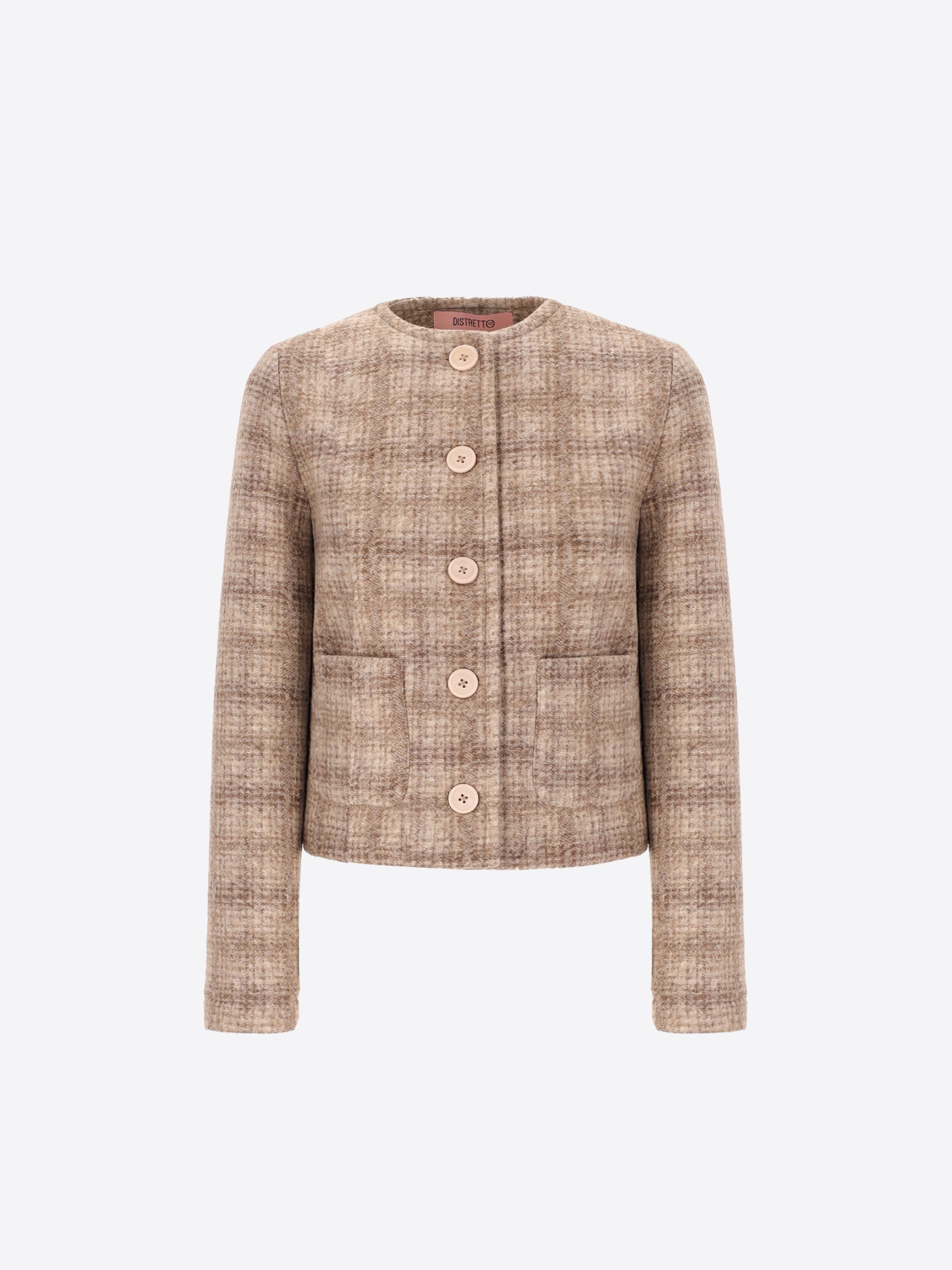 Chanel Jacket in Tartan-Patterned Boiled Wool with Jersey and Neoprene Leeds - Woman