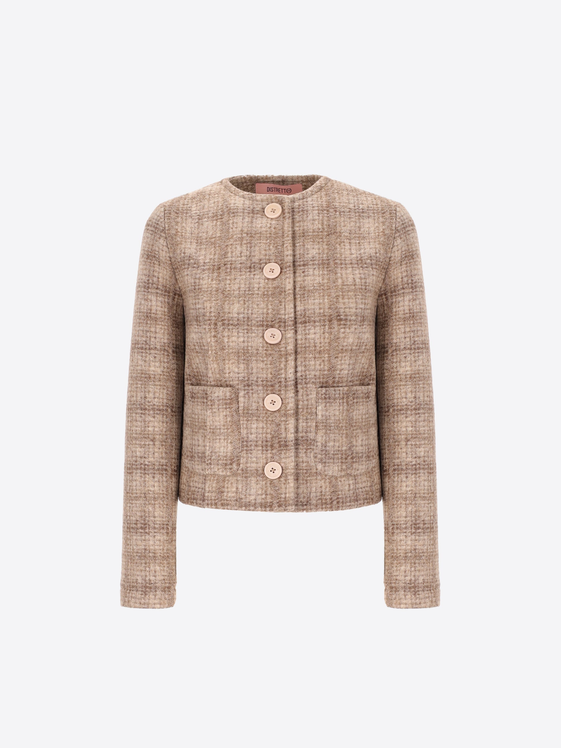 Chanel Jacket in Tartan-Patterned Boiled Wool with Jersey and Neoprene Leeds - Woman