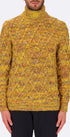Turtleneck sweater man H/NECK K. WEIZ ochre front distretto12