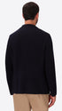 Dalì Blue Heavily Milled Technical Yarn Jacket - Model Back View