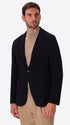 Dalì Blue Heavily Milled Technical Yarn Jacket - Model Front View