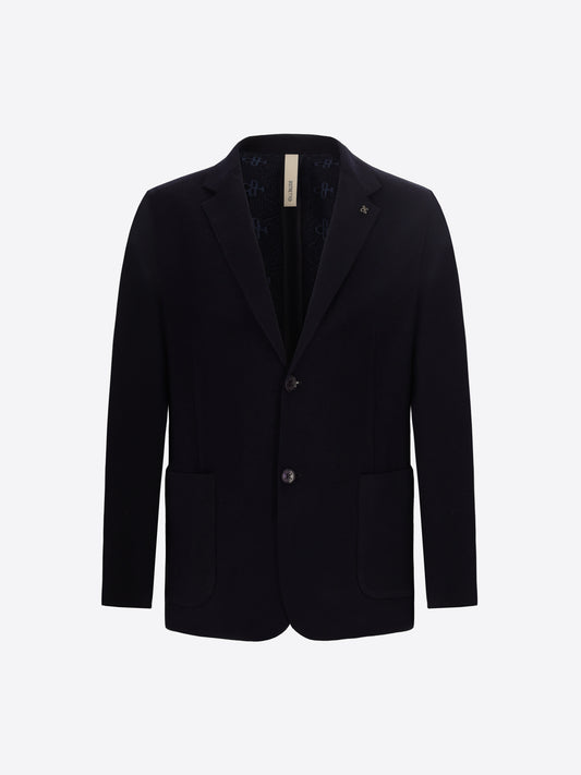 Distretto12 Dalì Blue Heavily Milled Technical Yarn Jacket - Product Still Life