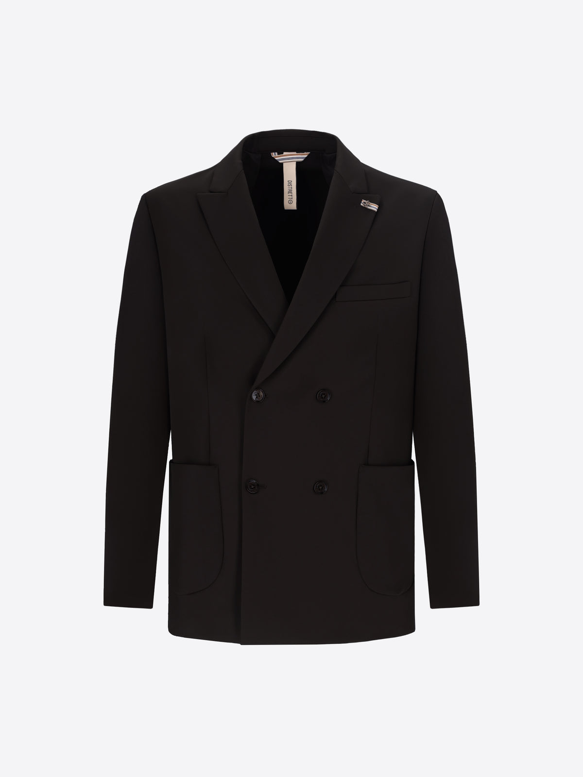Distretto12 H.P. M26 Black High-Perform12 Technical Double-Breasted Jacket - Product Still Life