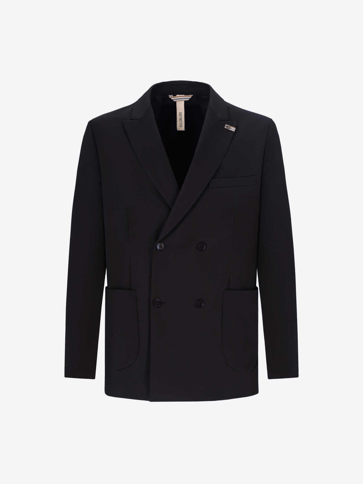 Distretto12 H.P. M26 Blue High-Perform12 Technical Double-Breasted Jacket - Product Still Life