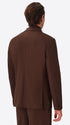 H.P. M26 Brown High-Perform12 Technical Double-Breasted Jacket - Model Back View
