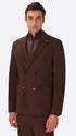 H.P. M26 Brown High-Perform12 Technical Double-Breasted Jacket - Model Front View