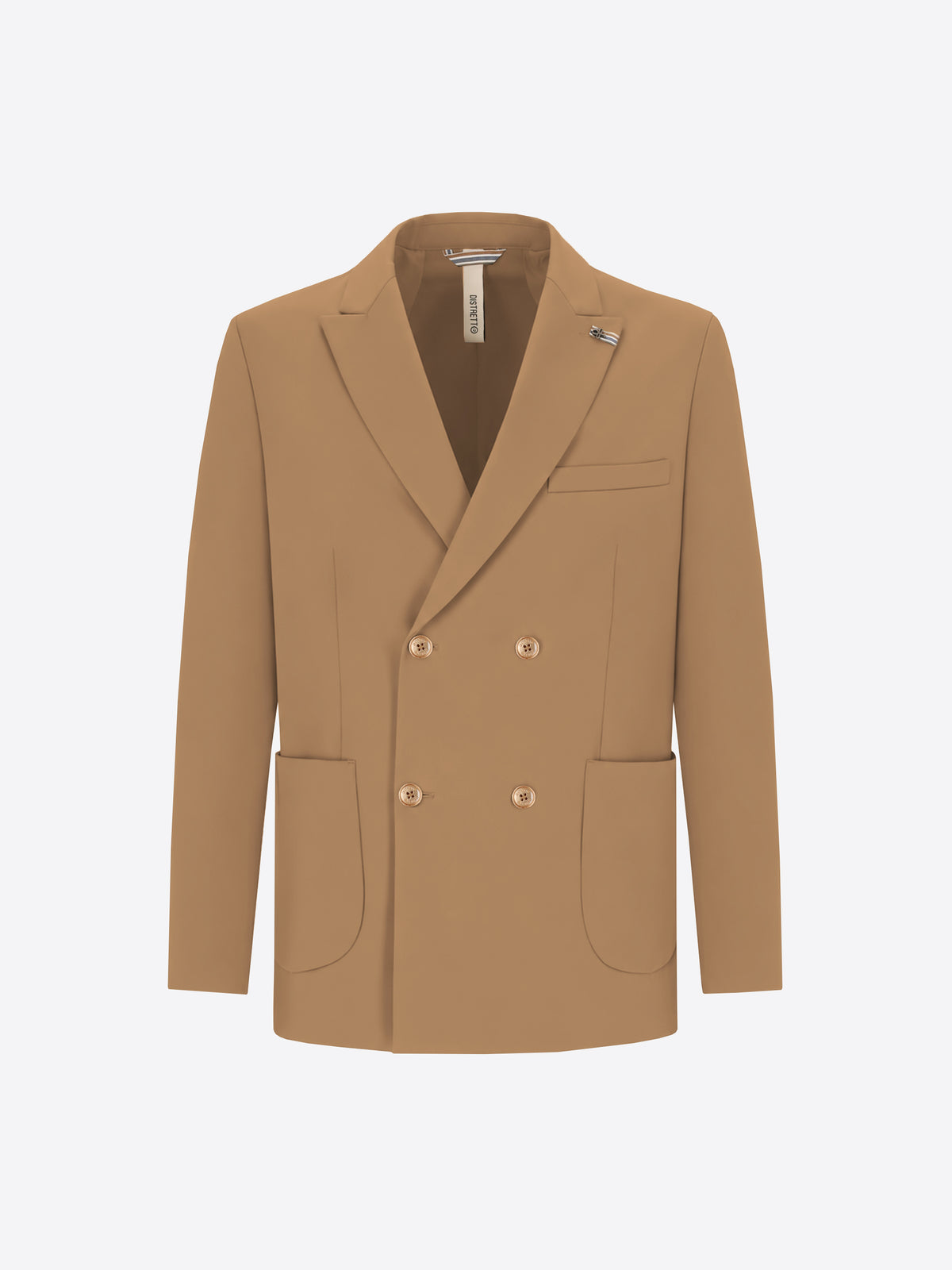 Distretto12 H.P. M26 Dove Grey High-Perform12 Technical Double-Breasted Jacket - Product Still Life