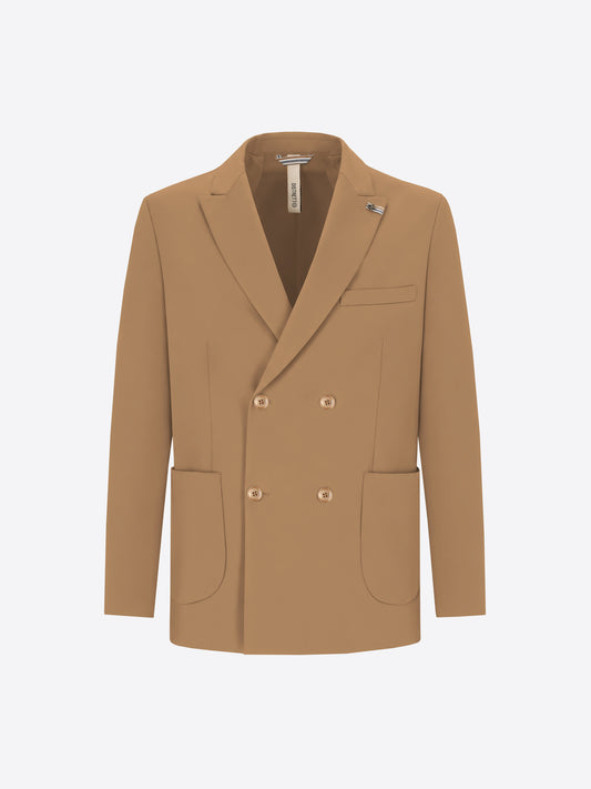 Distretto12 H.P. M26 Dove Grey High-Perform12 Technical Double-Breasted Jacket - Product Still Life