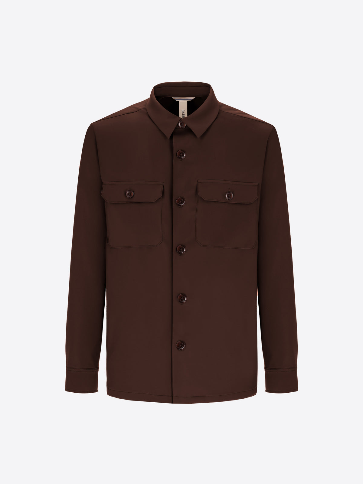 Distretto12 H.P. M26 Brown High-Perform12 Technical Shirt Jacket - Product Still Life