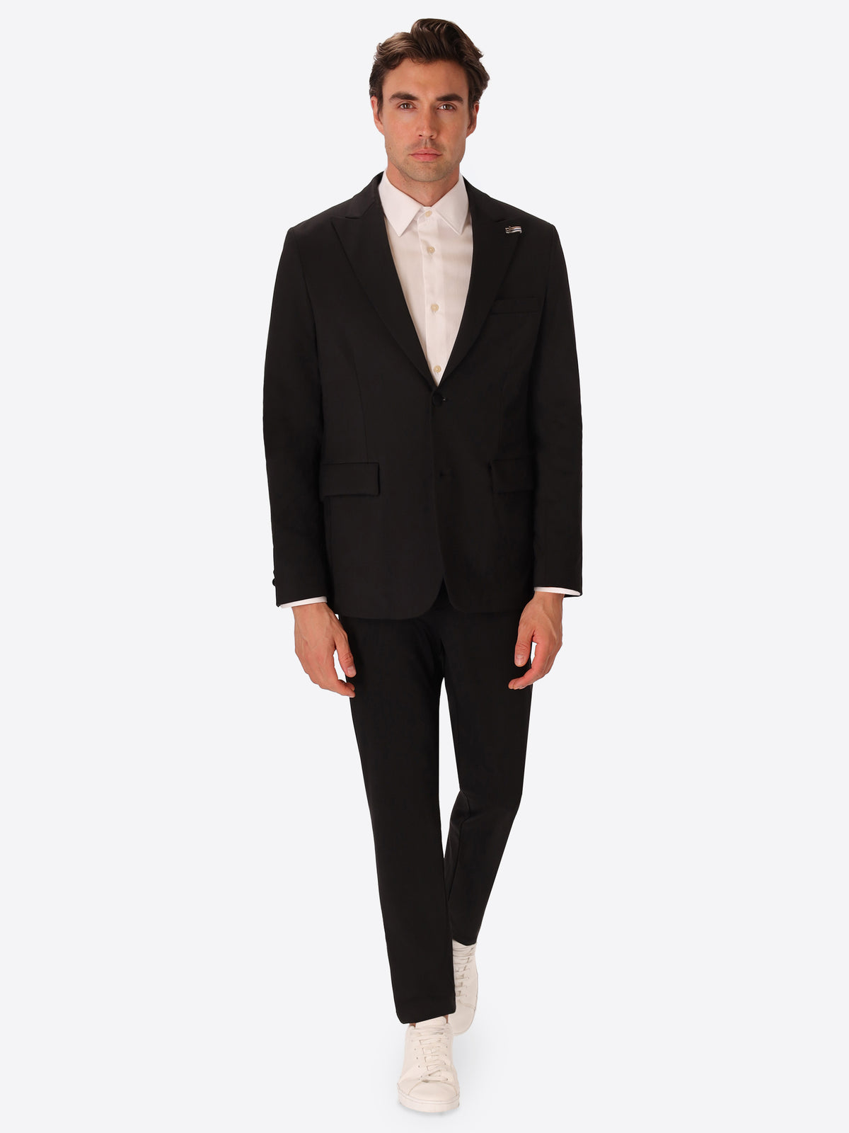 H.P. M26 Black High-Perform12 Technical Smoking Jacket - Model Full Body Shot