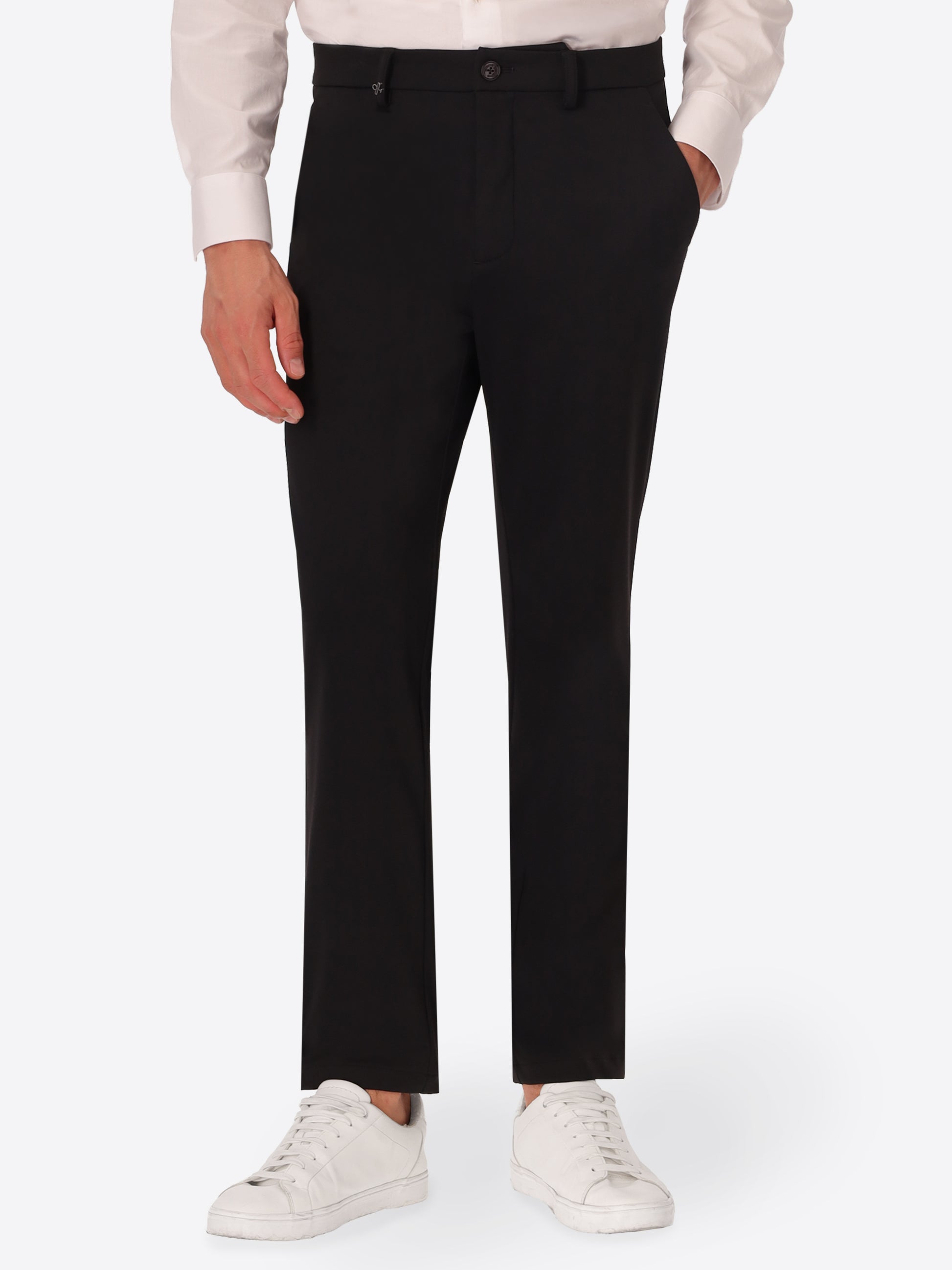 Kos H.P. M26 Black High-Perform12 Technical Trousers - Model Front View