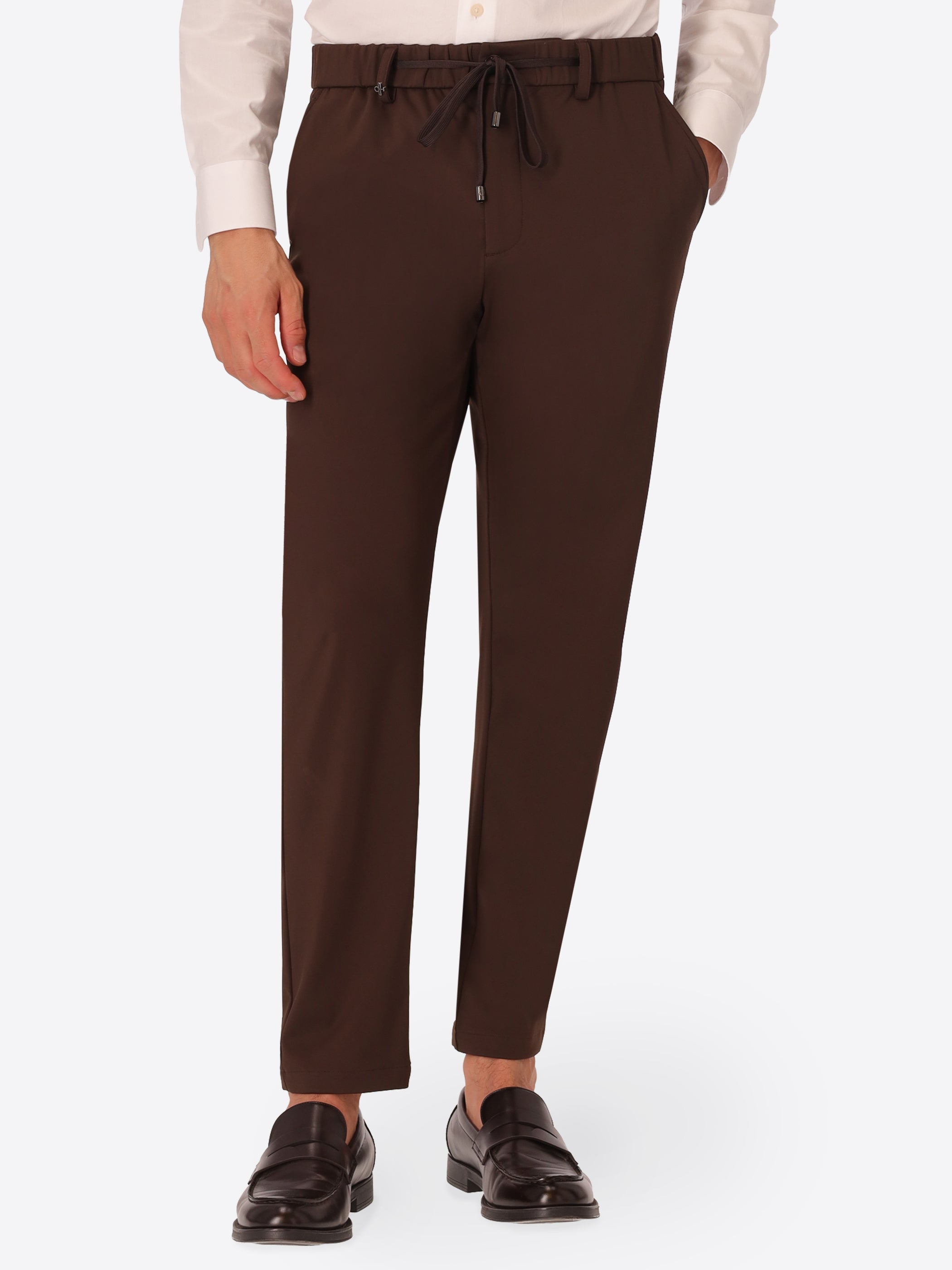 Relax H.P. M26 Brown High-Perform12 Technical Trousers - Model Front View