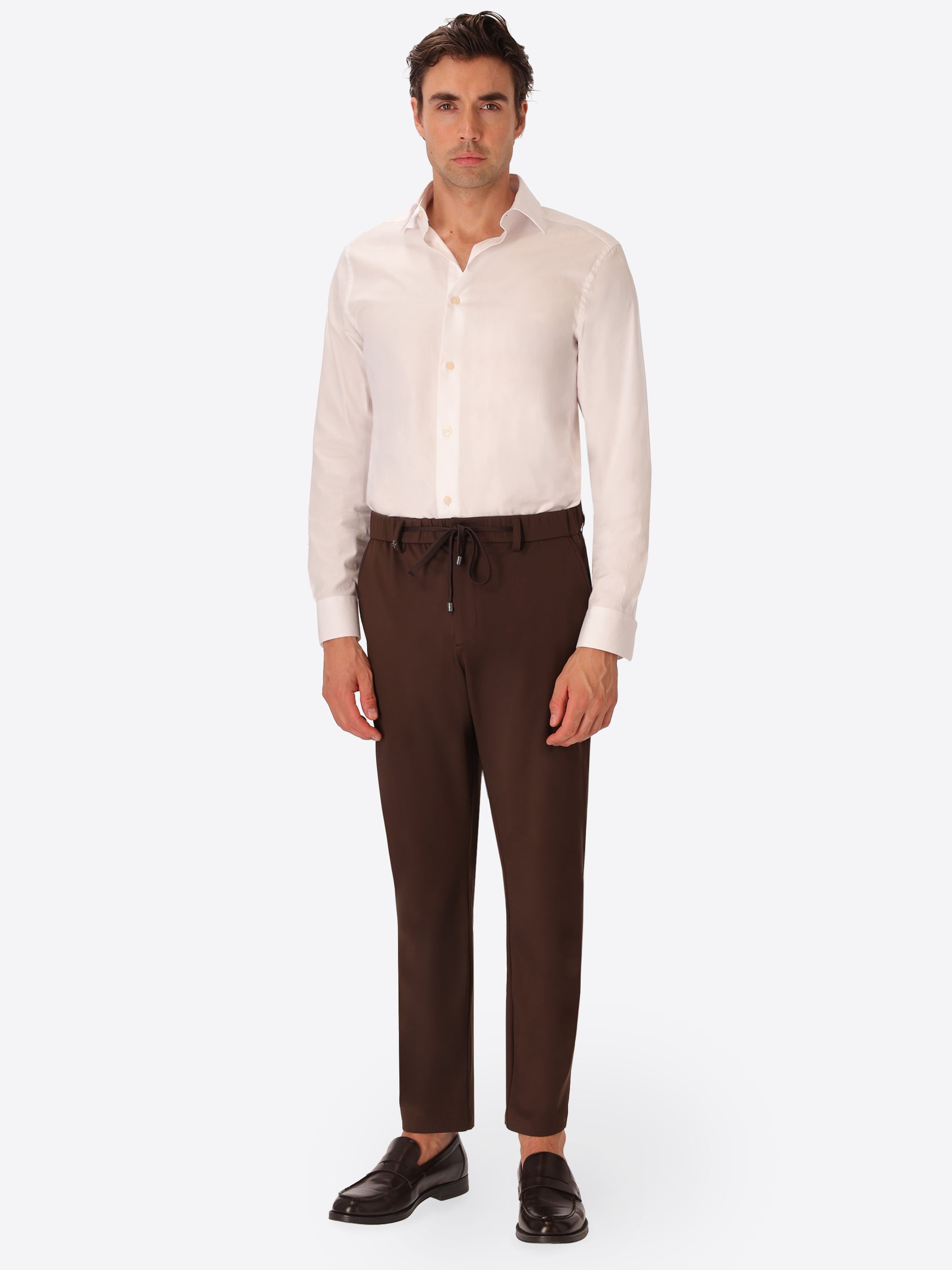 Relax H.P. M26 Brown High-Perform12 Technical Trousers - Model Full Body Shot