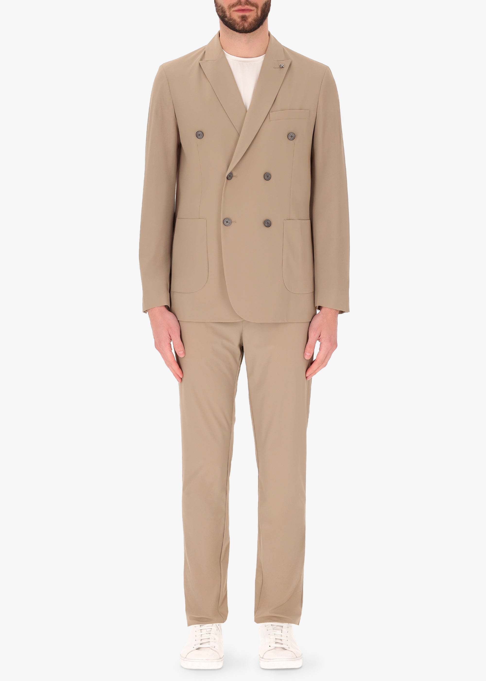 High Performance Double Jacket Active Suit Sandalwood