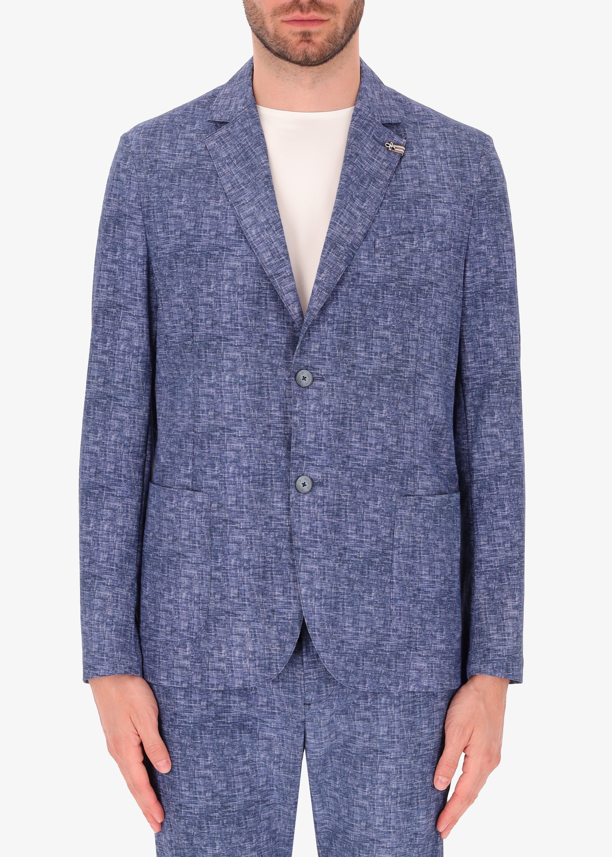 High-Performance Jacke mit Leinen-Effekt-Druck Liv