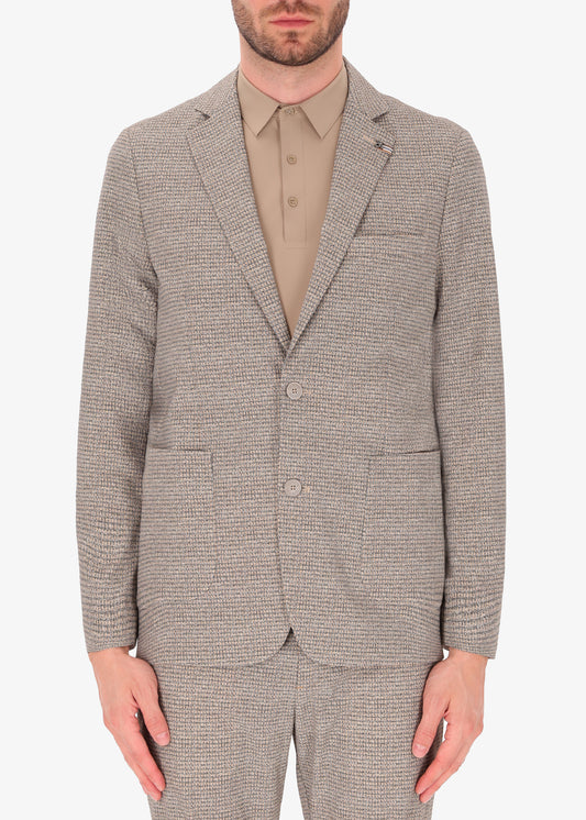 High-Perform12 Lucca Jacket In Micro-Pattern Printed Active Fabric