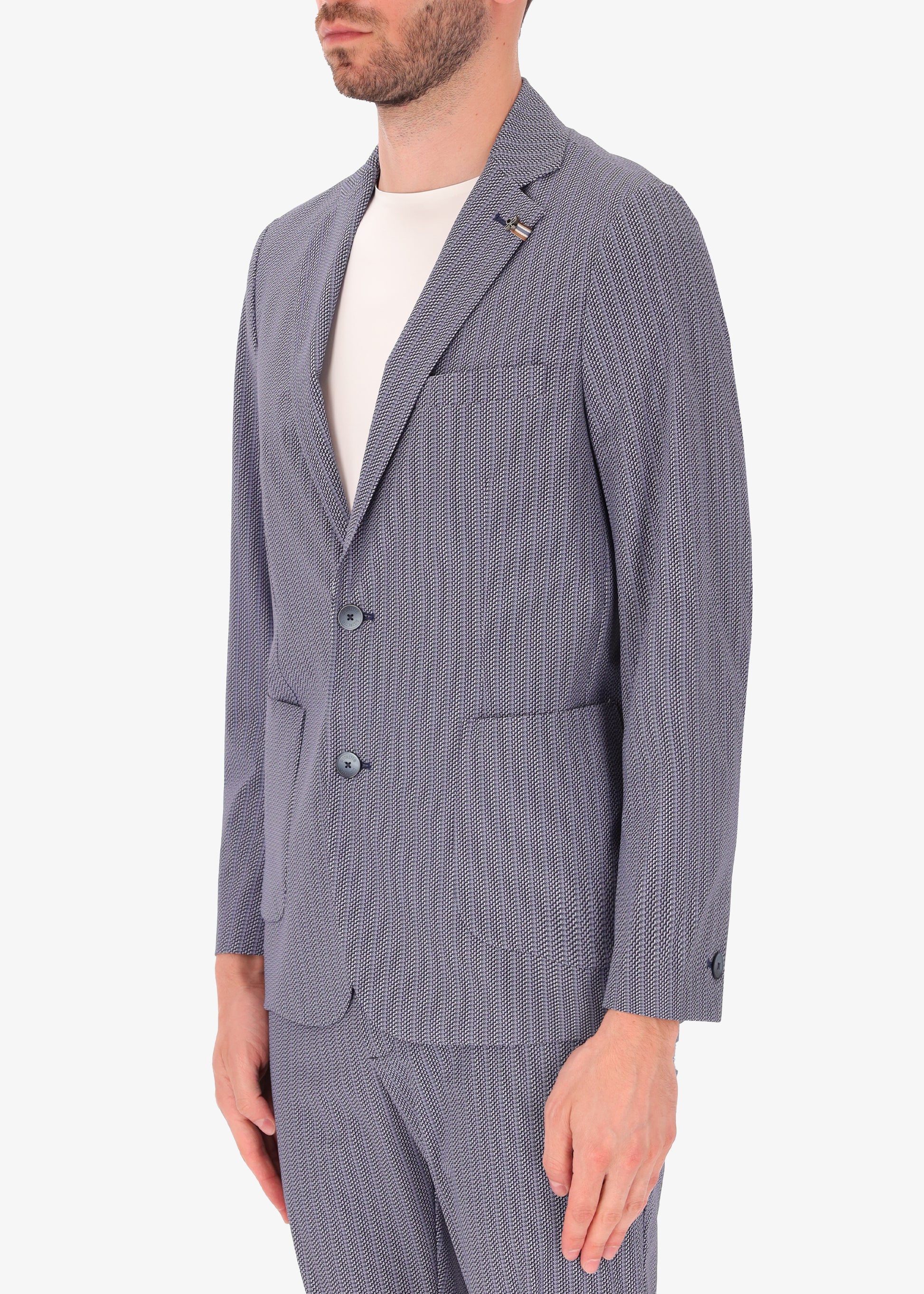 High Performance Striped Effect Print Jacket Comano