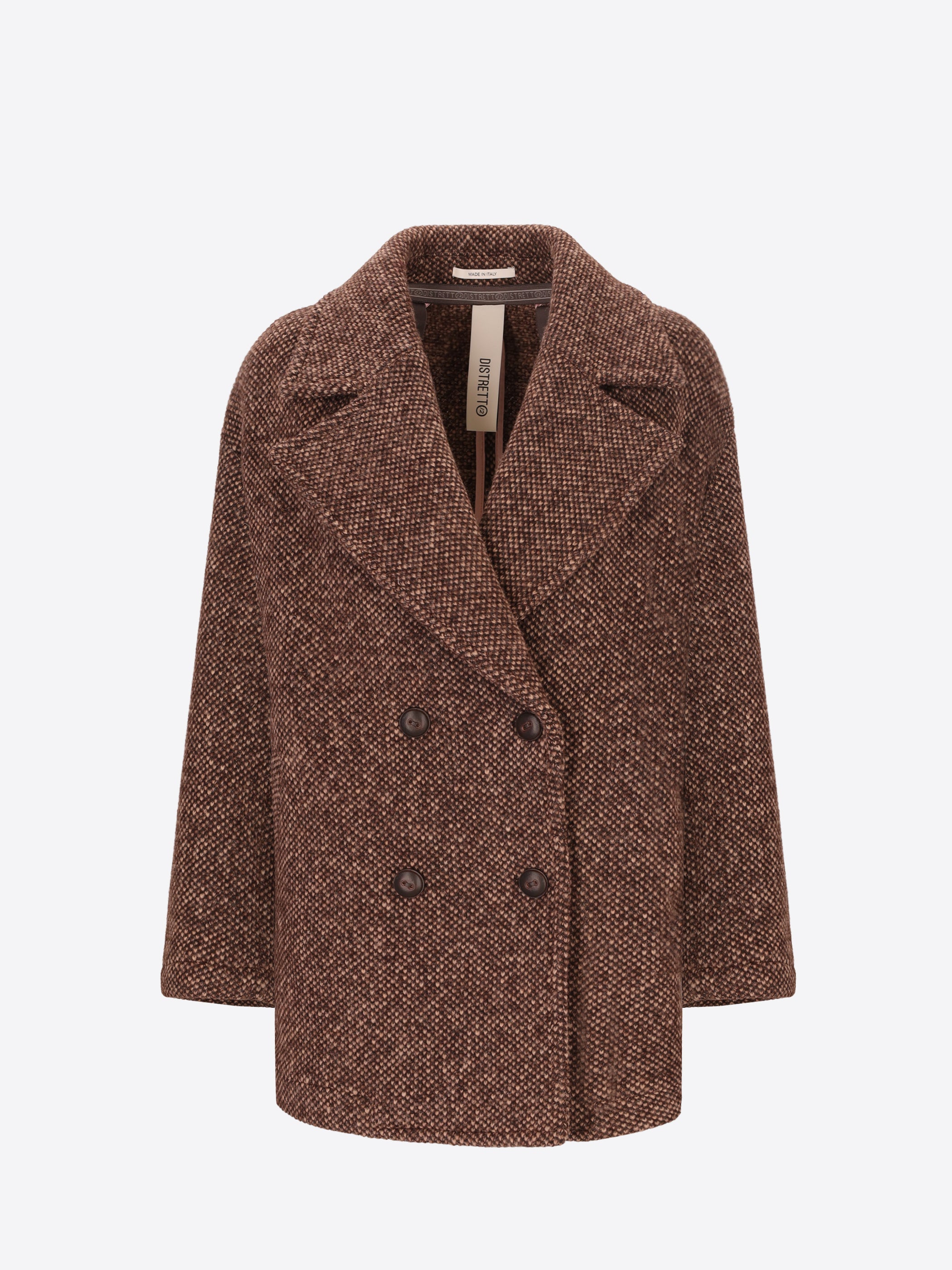 Distretto12 Cookie Honeycomb Melange-Wool Peacoat Blasius - Woman - Product Still Life