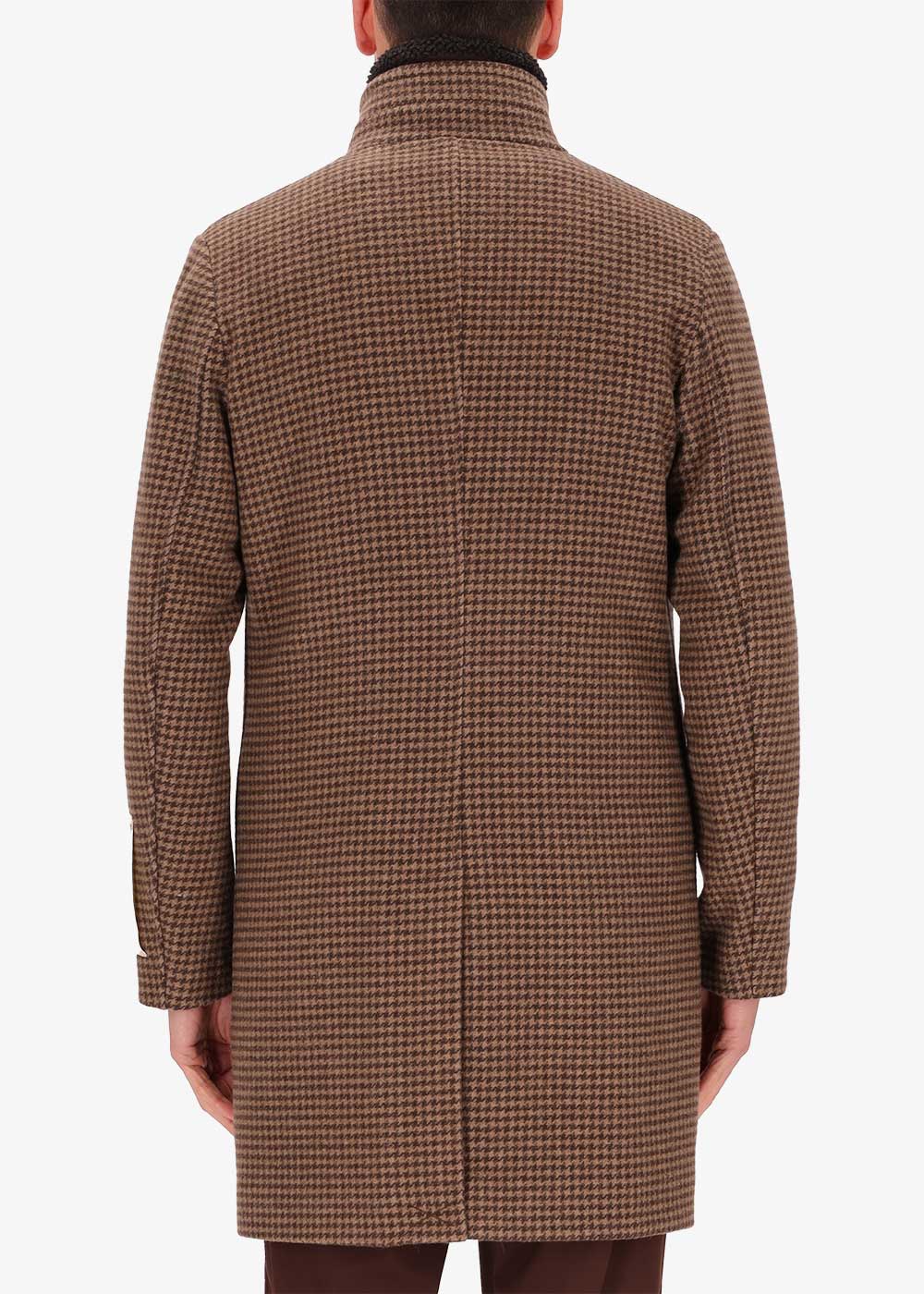 Houndstooth Wollmantel Gianduia - Capsule Eco Design Wool Blend12