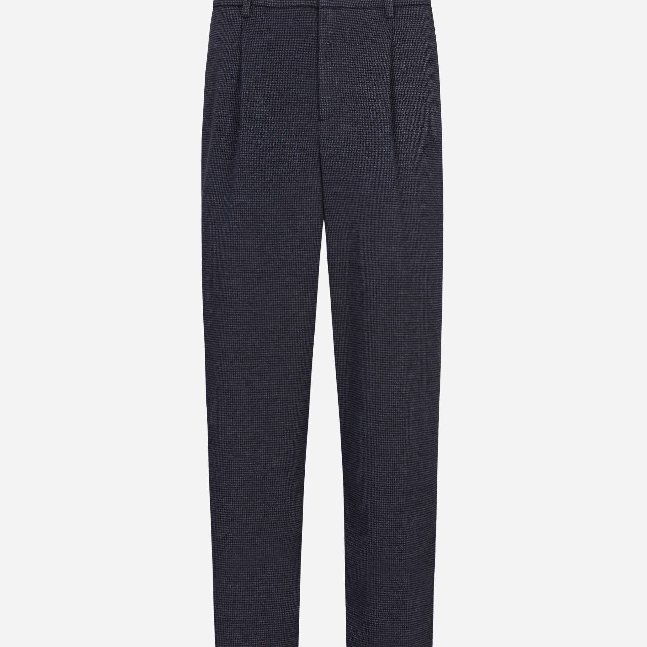 Distretto12 Ban Allori Blue Houndstooth Milano-Jersey Trousers - Product Still Life