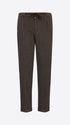 Distretto12 Rio Pences Allori Brown Houndstooth Milano-Jersey Trousers - Product Still Life
