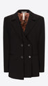 Distretto12 Elleboro Black Interlock-Knit Asymmetric Jacket - Woman - Product Still Life